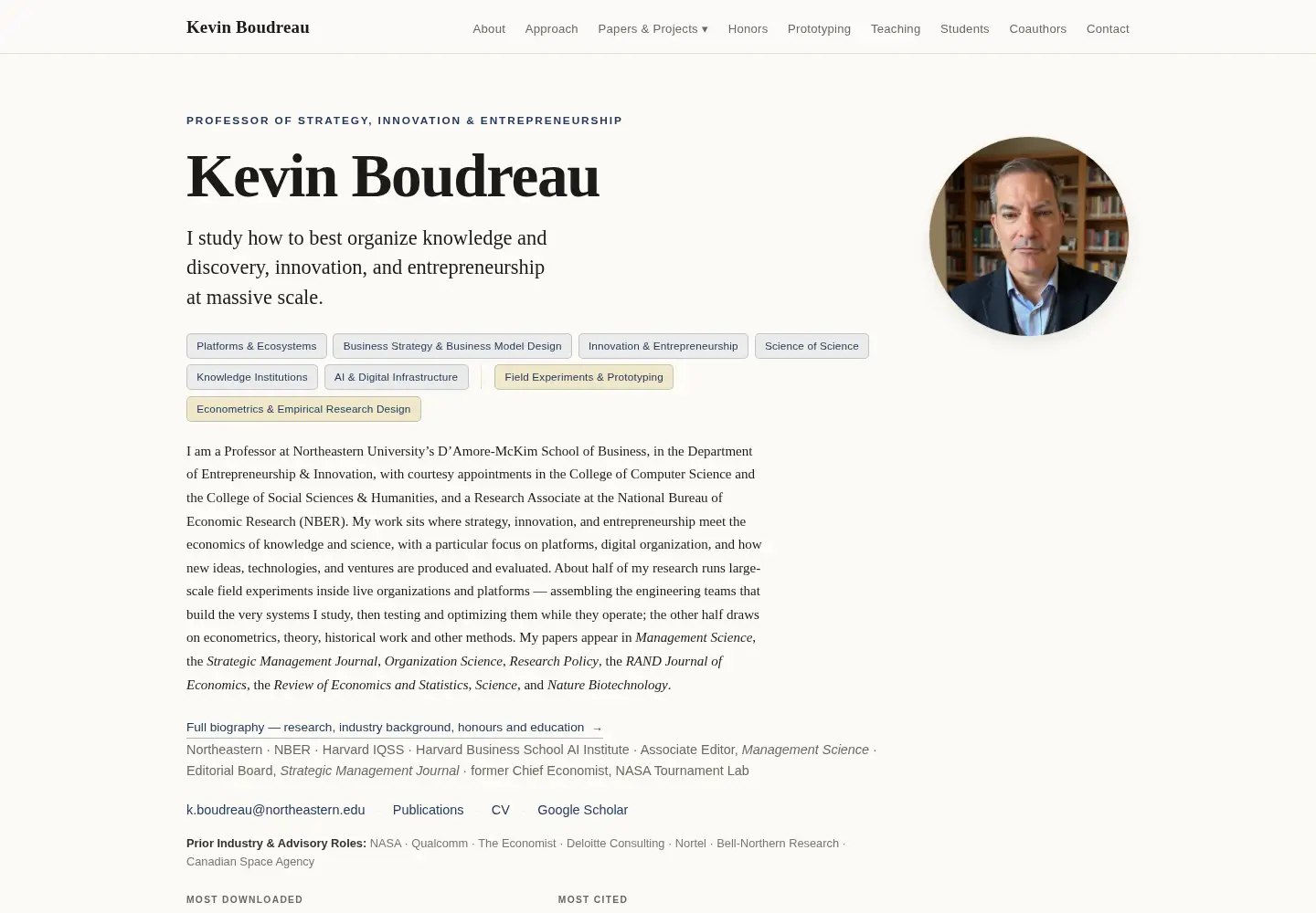 Screenshot of kevinboudreau.com