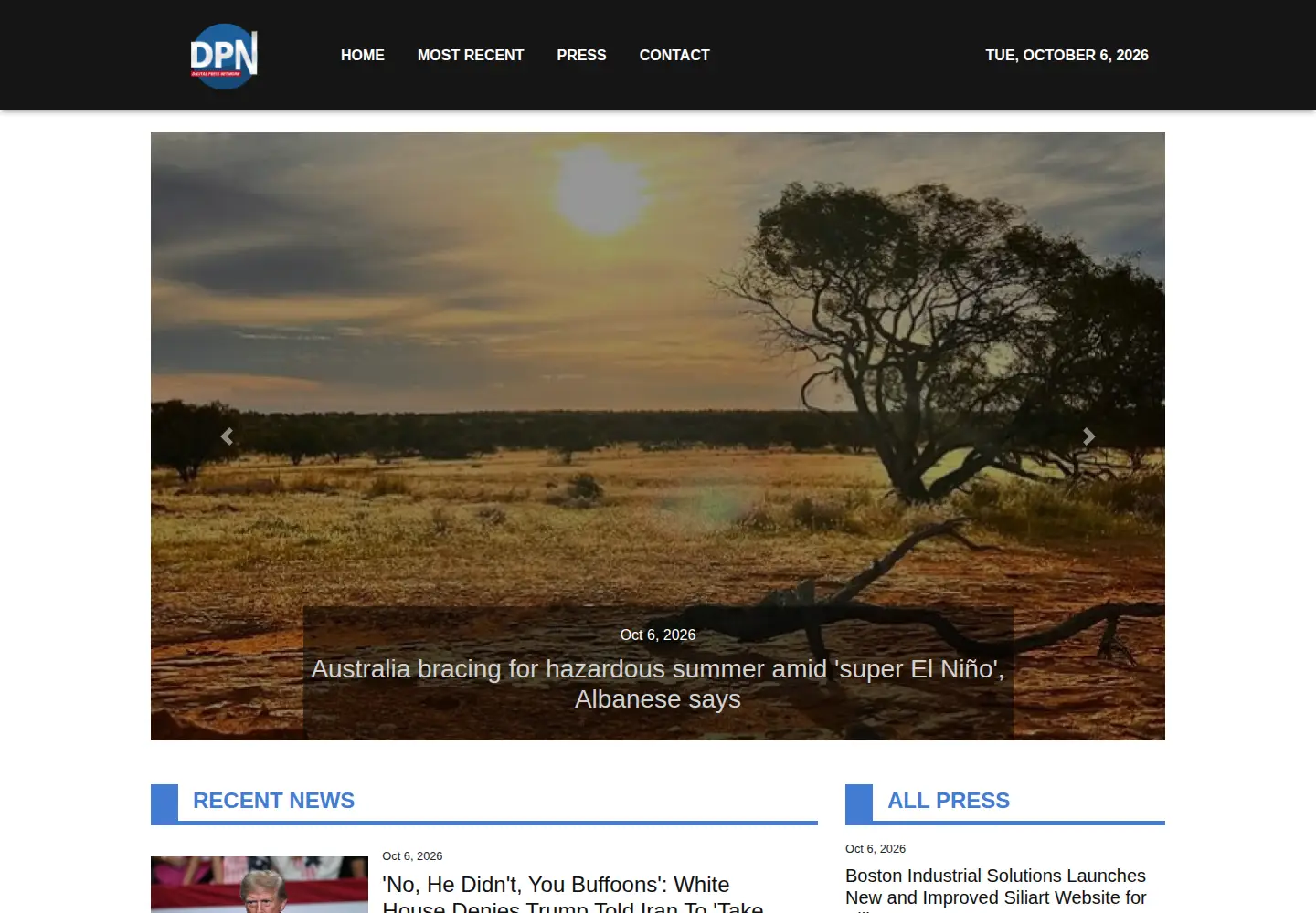 Screenshot of digitalpressnetwork.com