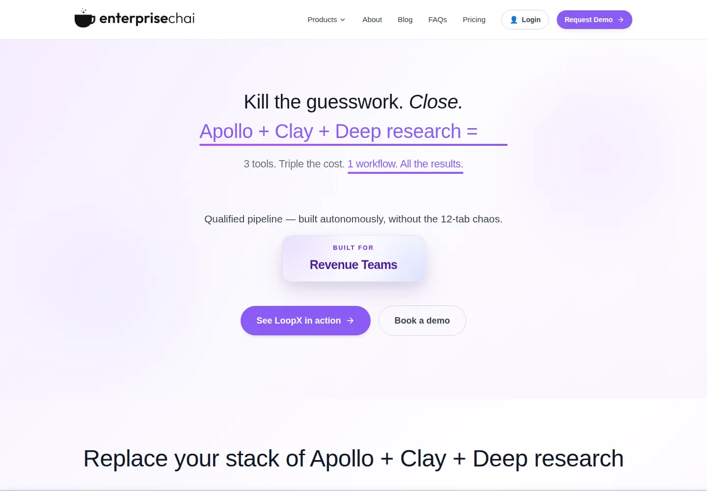 Captured homepage of enterprisechai.com in the current scan