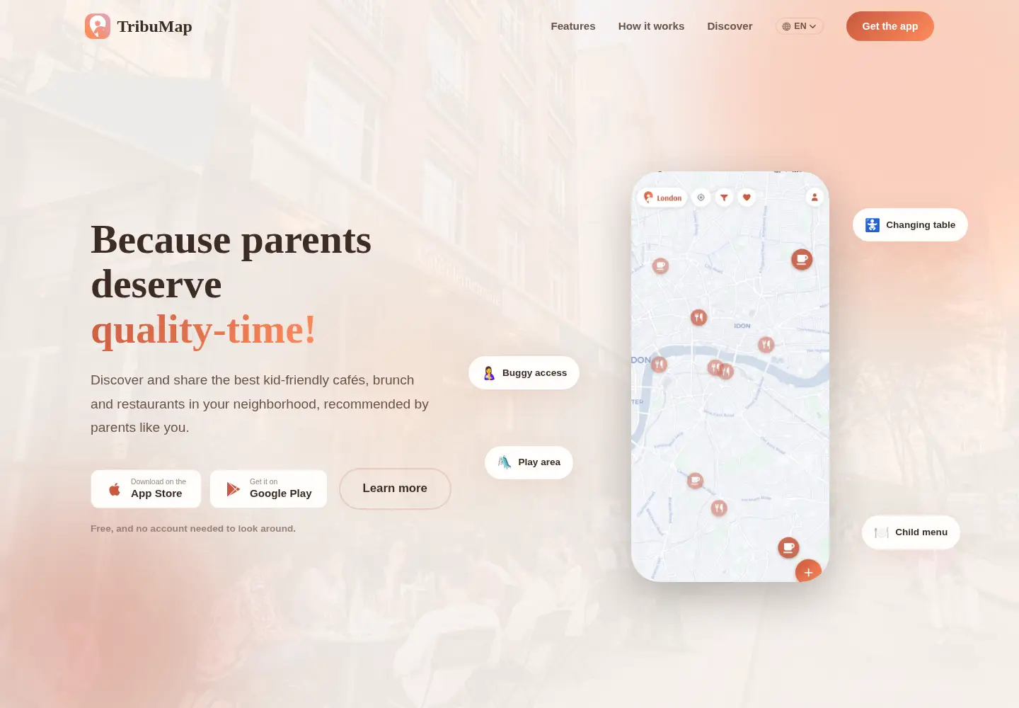Screenshot of tribumap.com