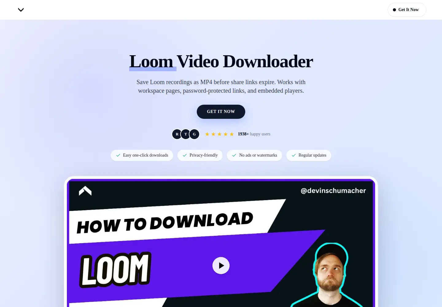 Screenshot of getlooma.com