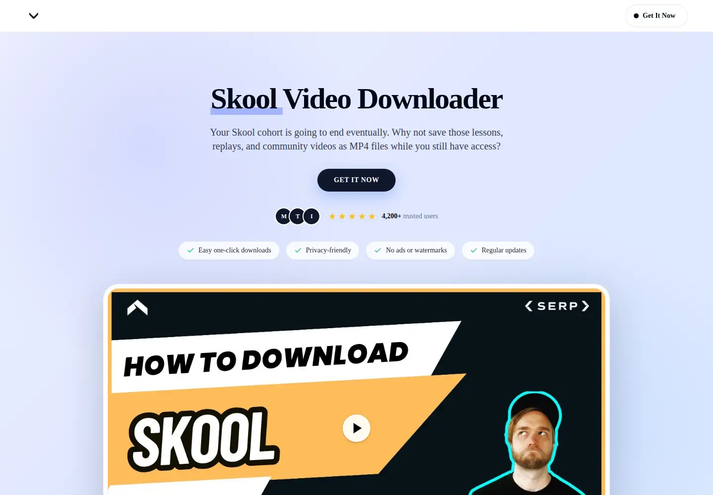 Captured homepage of skooldownloader.com in the current scan