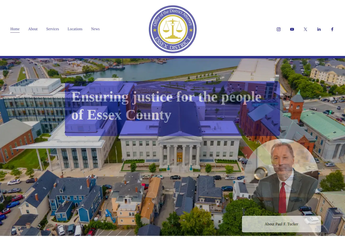 Captured homepage of essexcountyda.com in the current scan