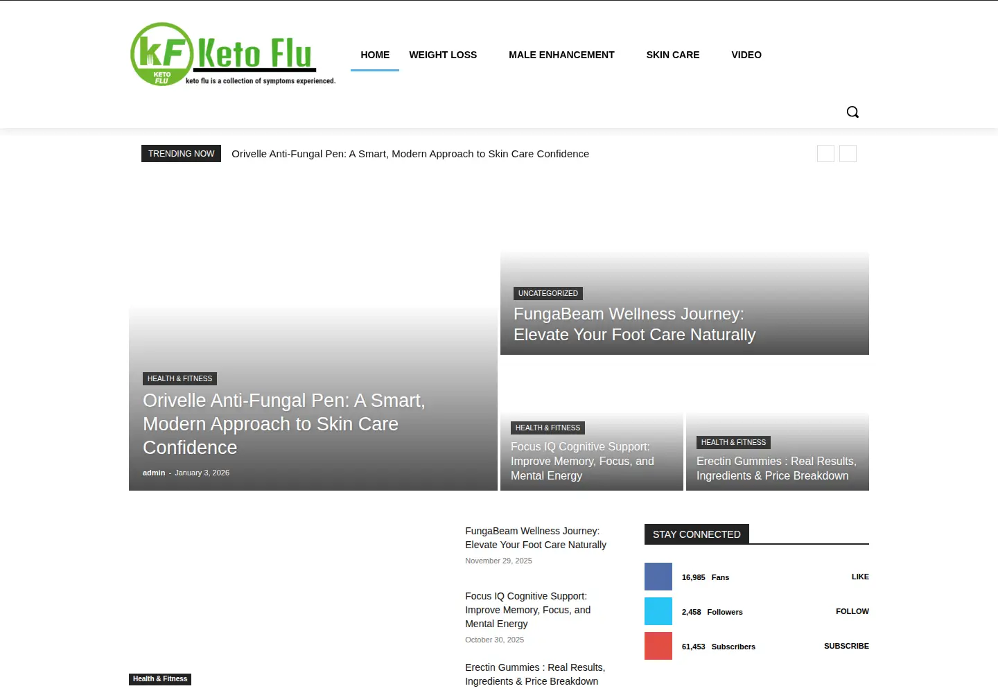 Captured homepage of ketoflu.org in the current scan