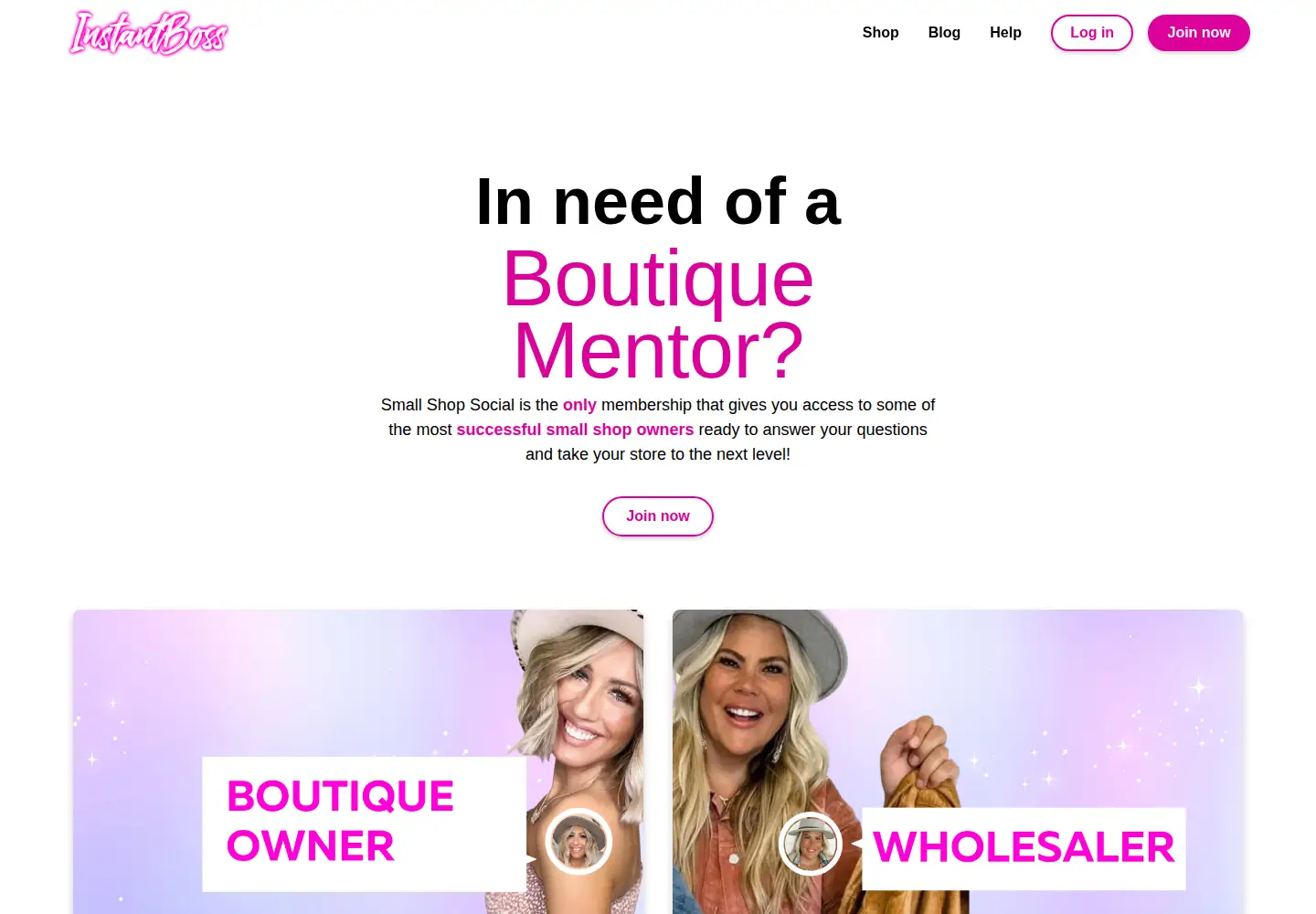 Captured homepage of instantbossclub.com in the current scan