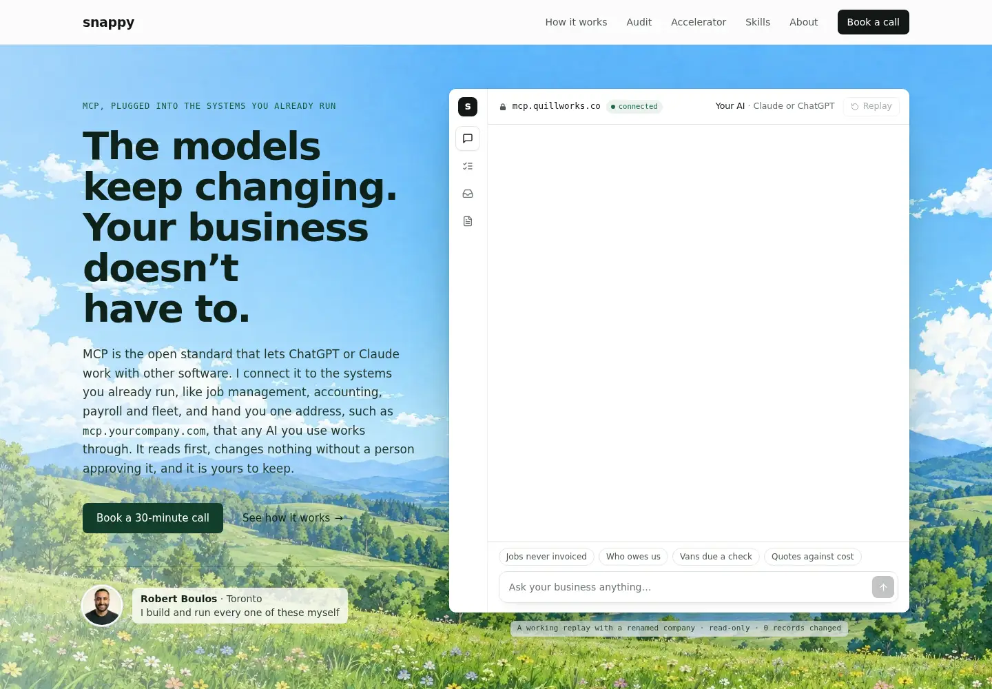Screenshot of snappy.ai