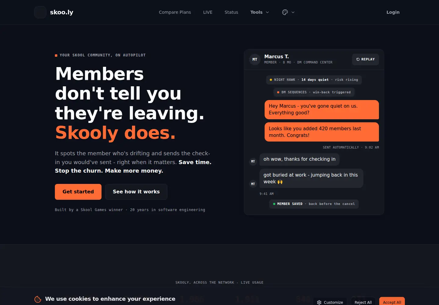 Captured homepage of skoo.ly in the current scan