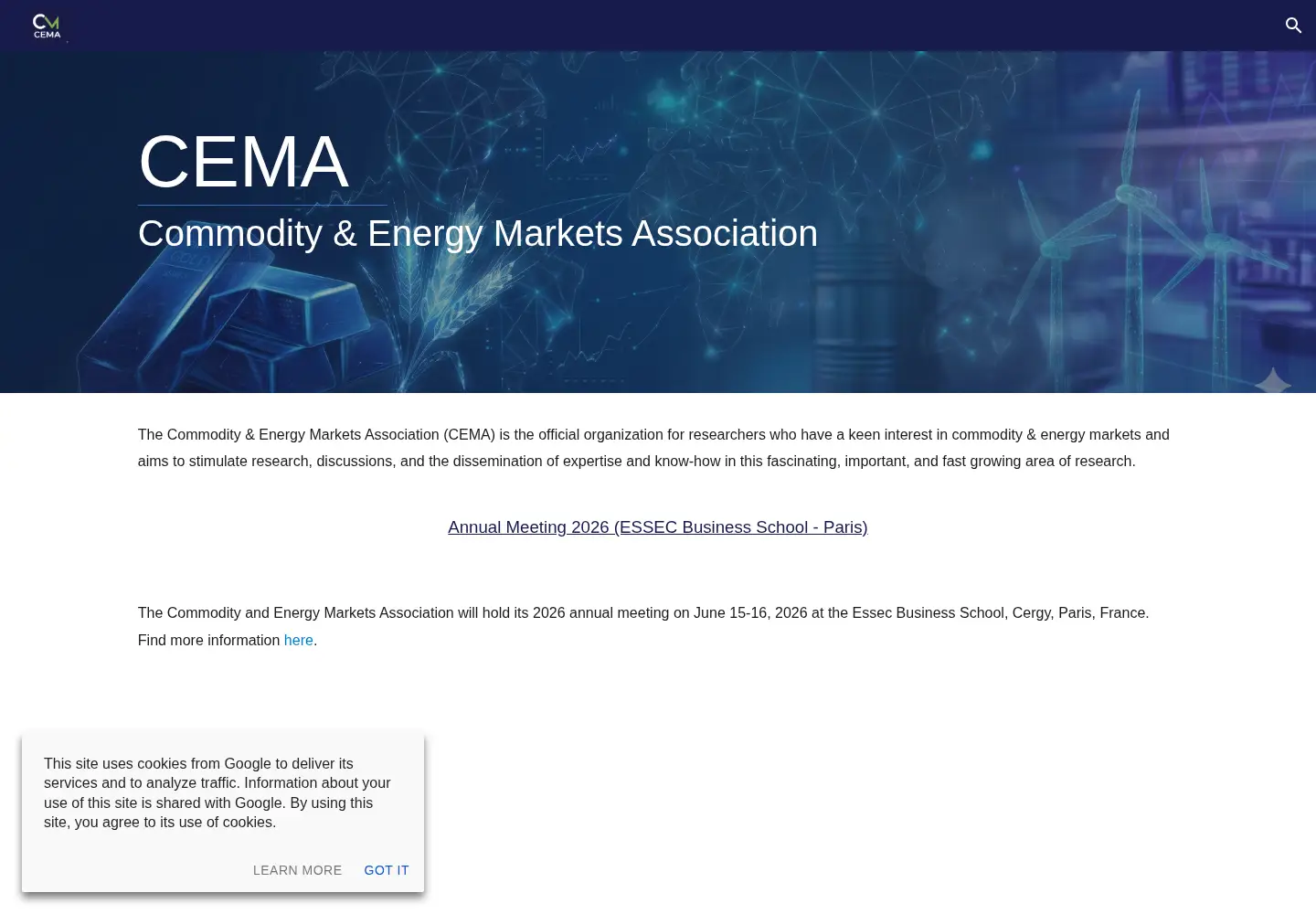 Captured homepage of cem-a.org in the current scan