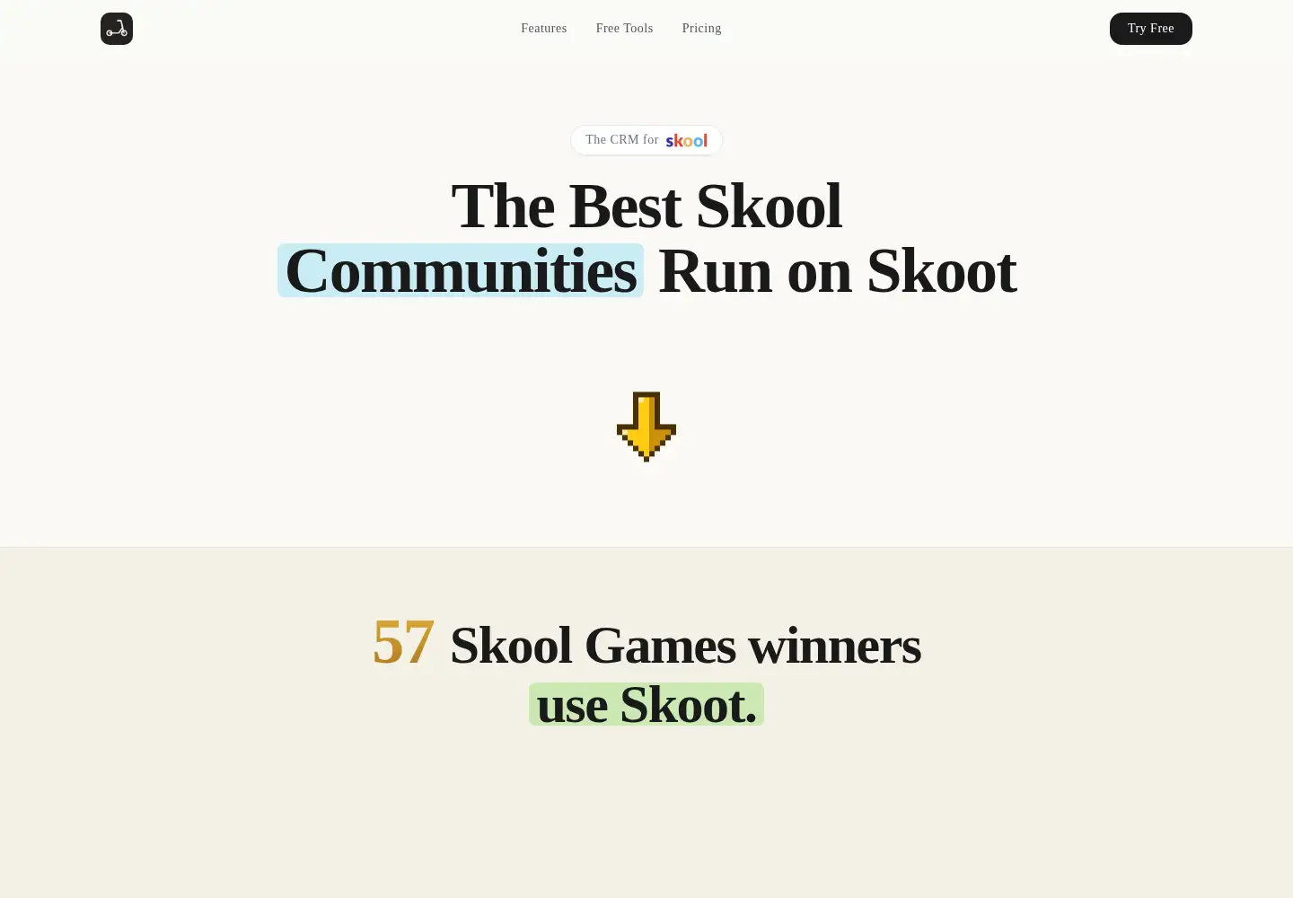 Screenshot of skootcrm.com