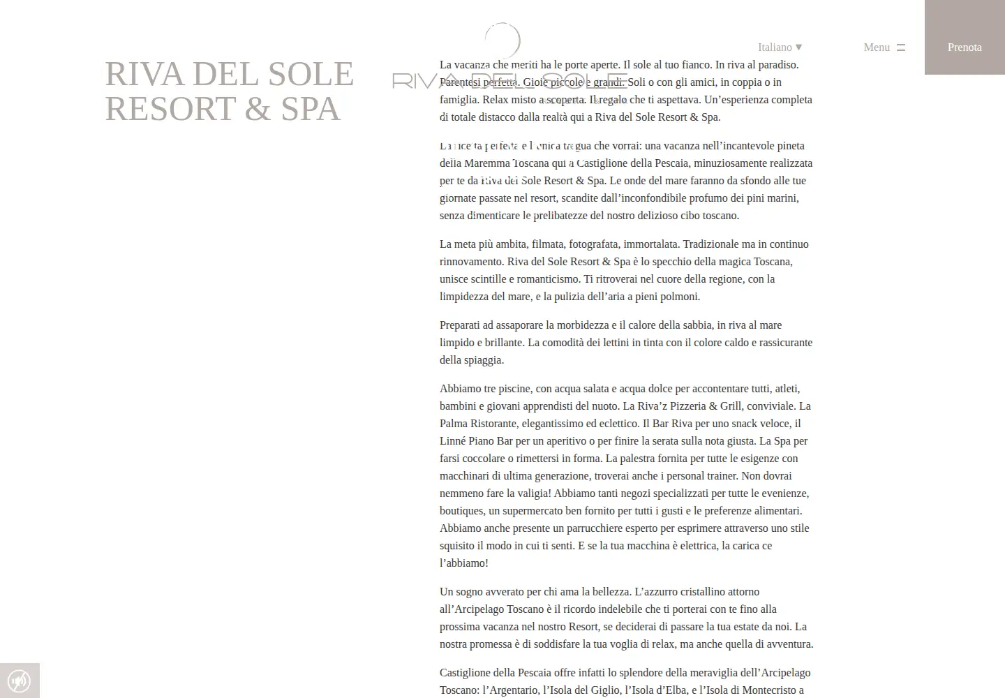 Screenshot of rivadelsole.it