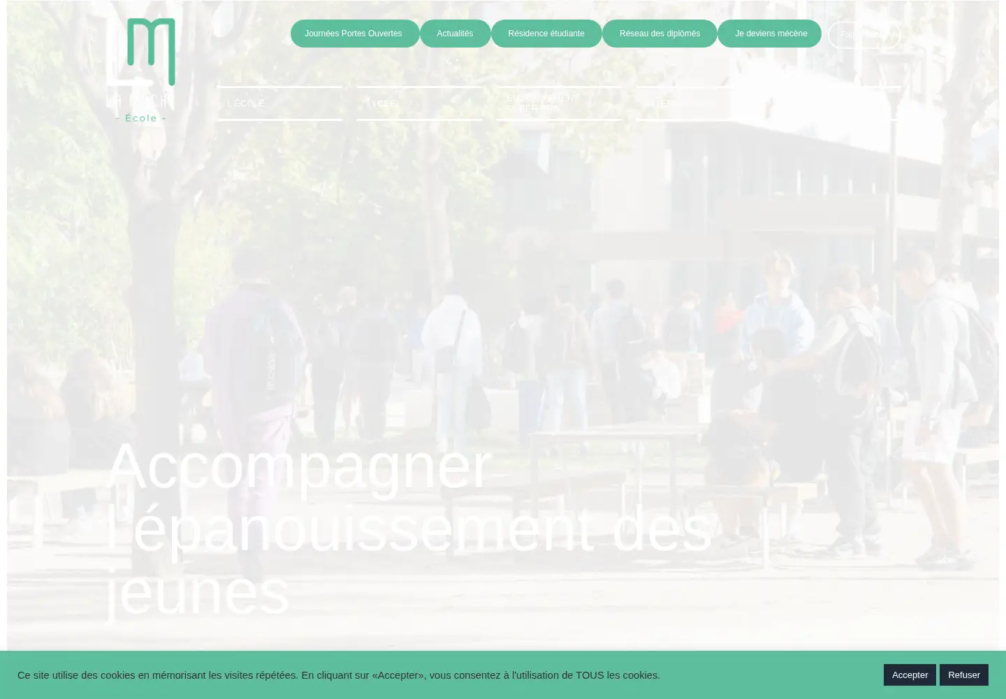 Screenshot of ecolelamache.org