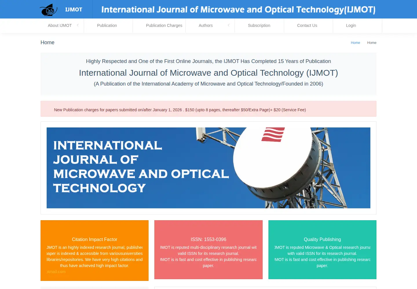 Screenshot of ijmot.com