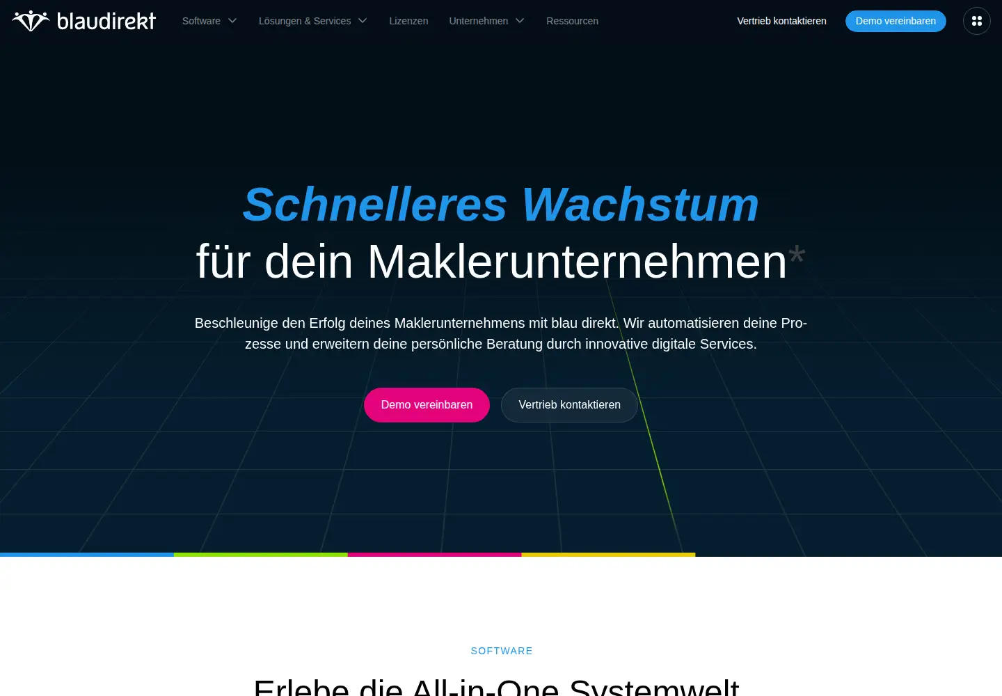 Captured homepage of blaudirekt.de in the current scan