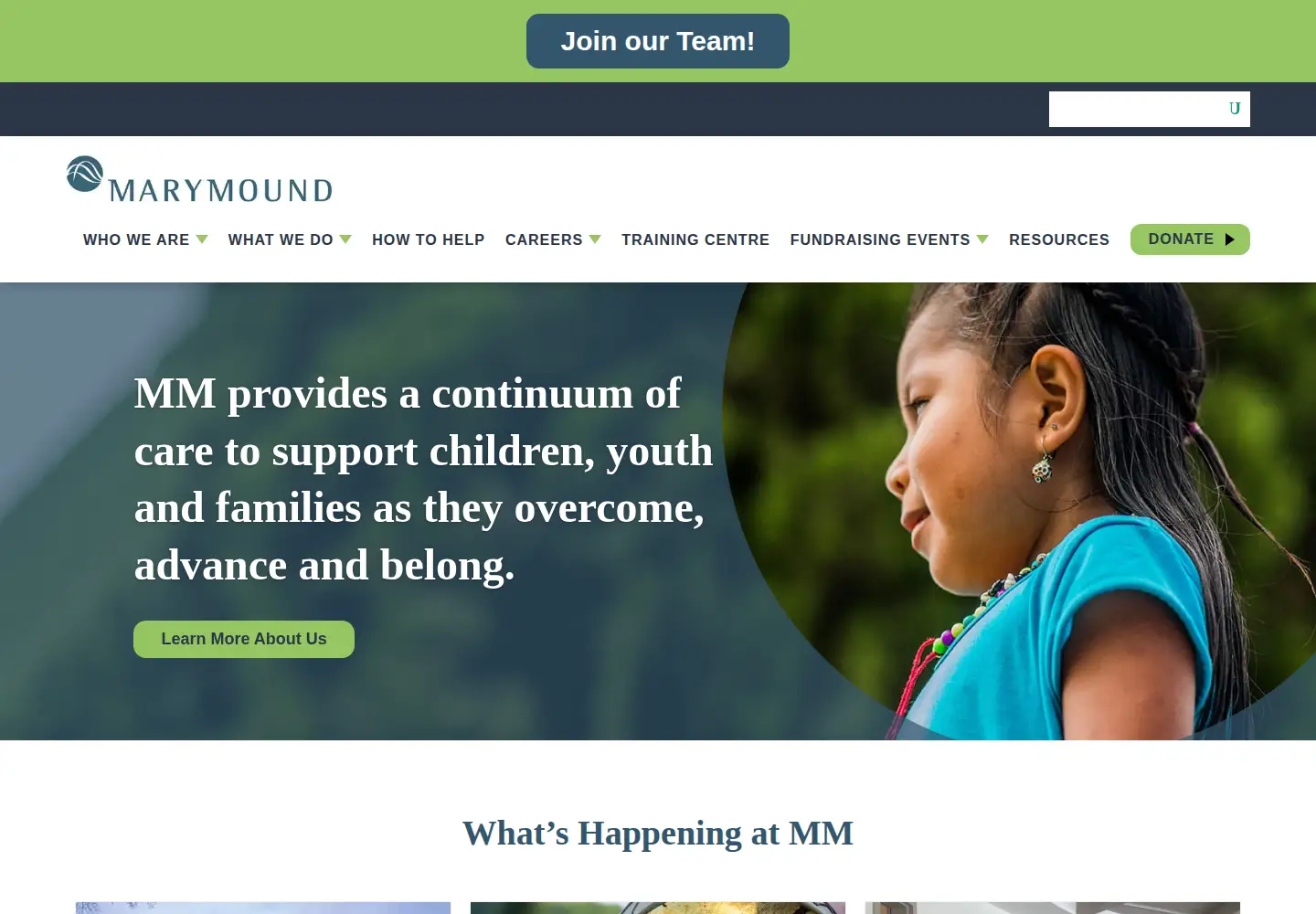 Screenshot of marymound.com