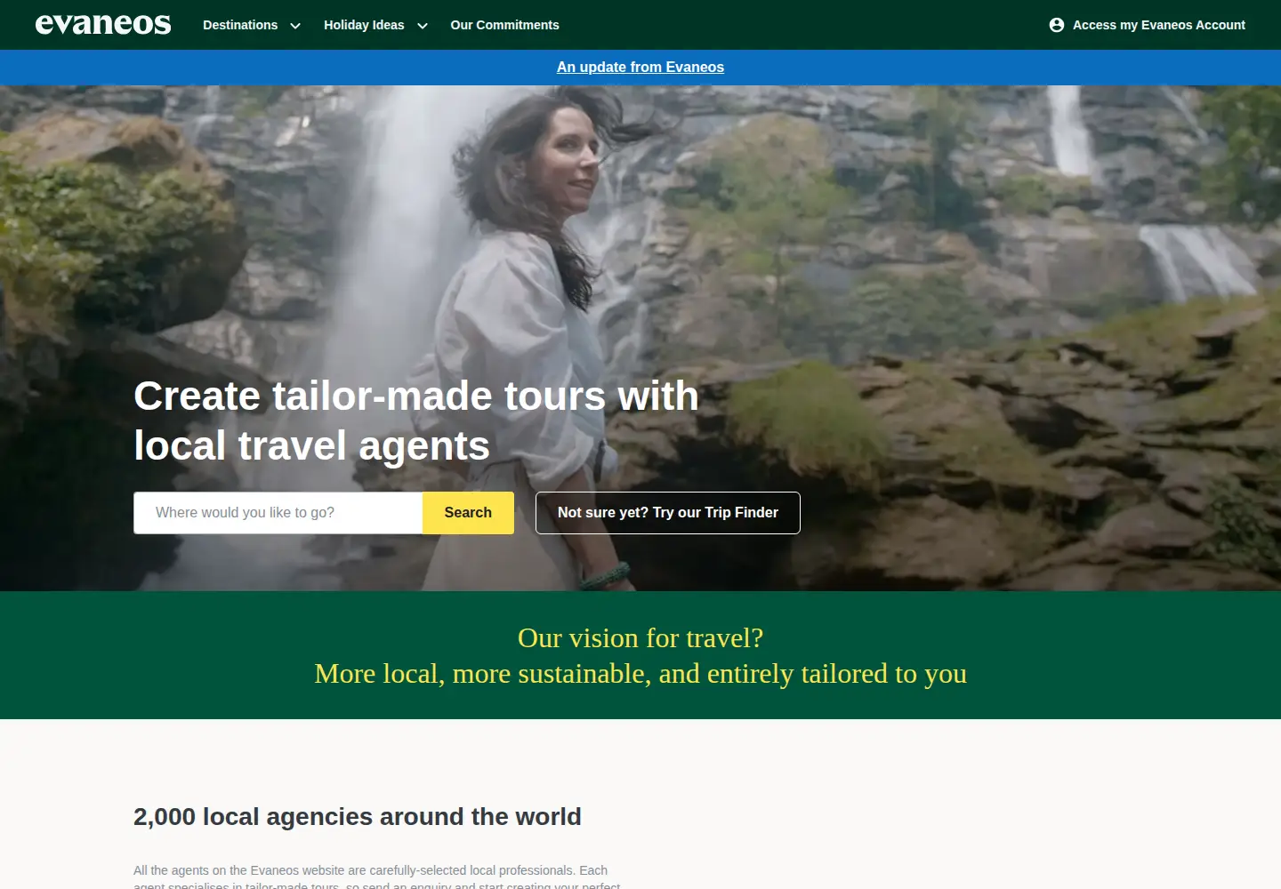 Screenshot of evaneos.co.uk