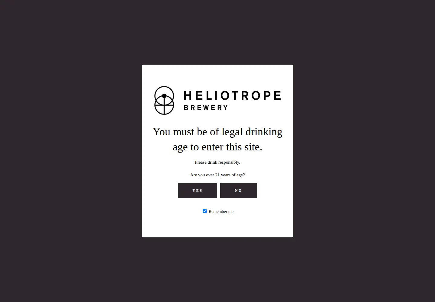 Screenshot of heliotropebrewery.com