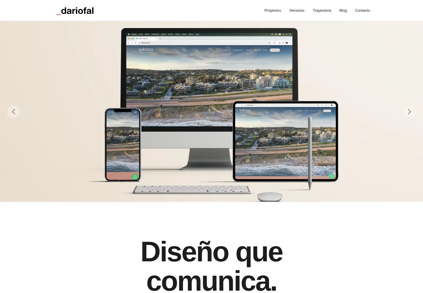 Captured homepage of dariofalero.com in the current scan