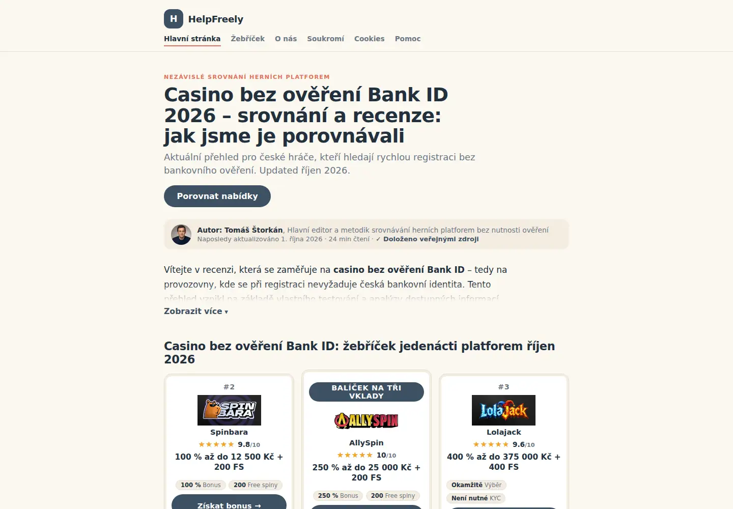 Screenshot of helpfreely.org