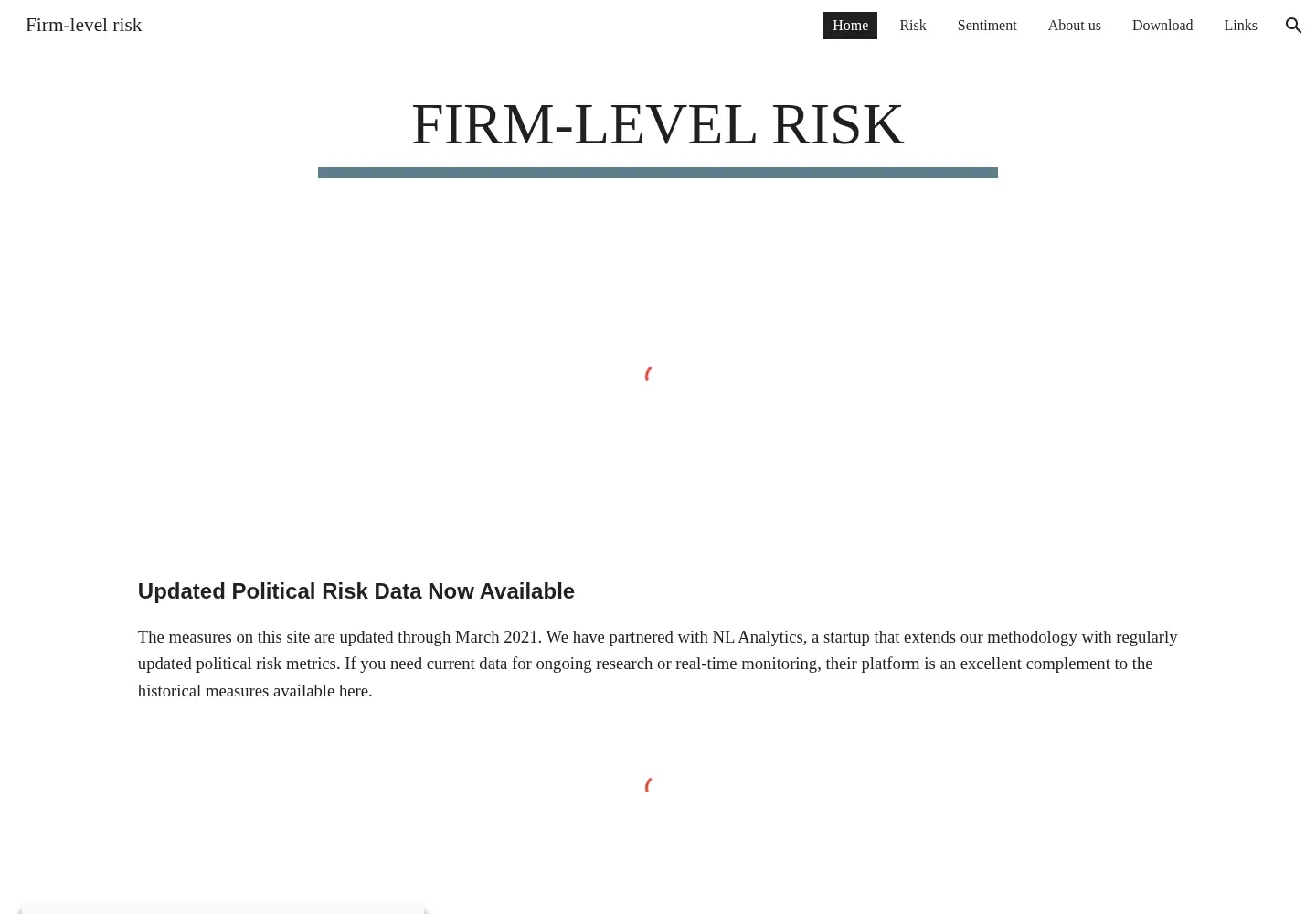 Screenshot of firmlevelrisk.com
