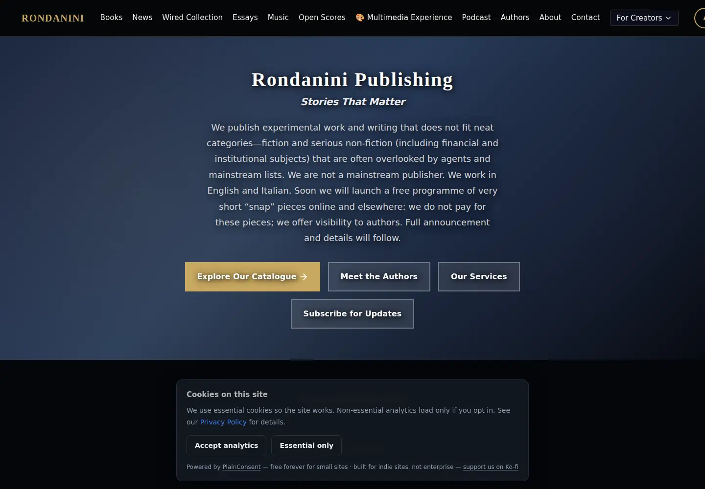 Screenshot of rondanini.com