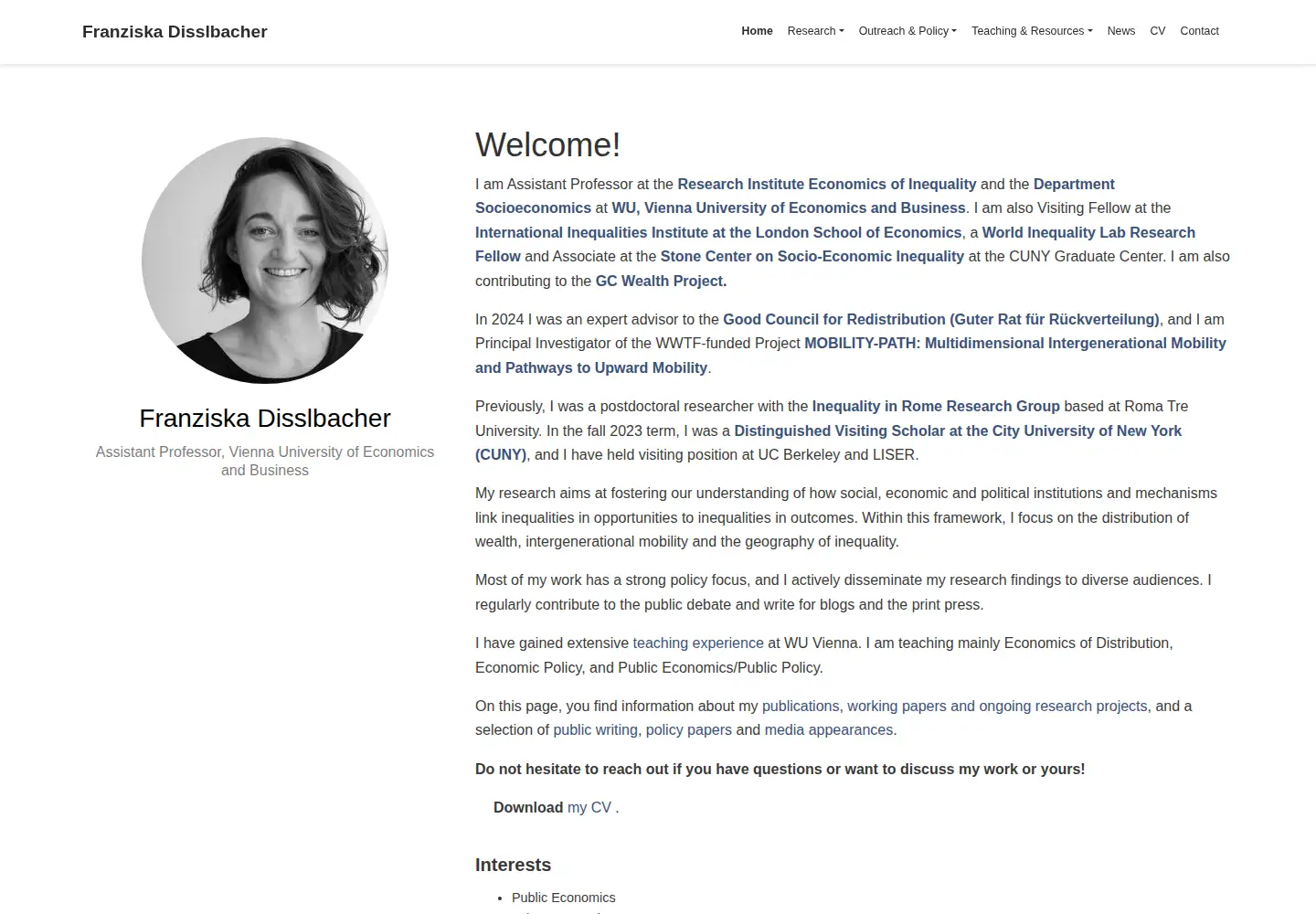 Screenshot of franziskadisslbacher.com