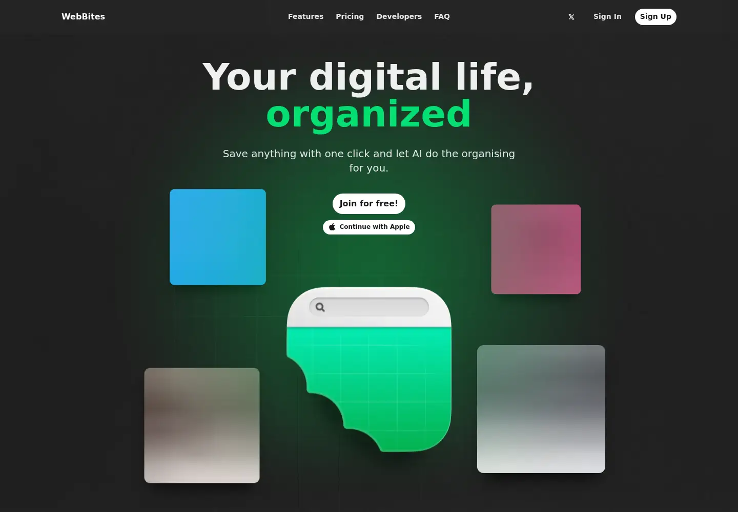 Screenshot of webbites.io