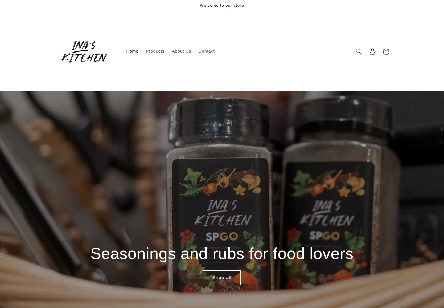 Screenshot of inaskitchen.com