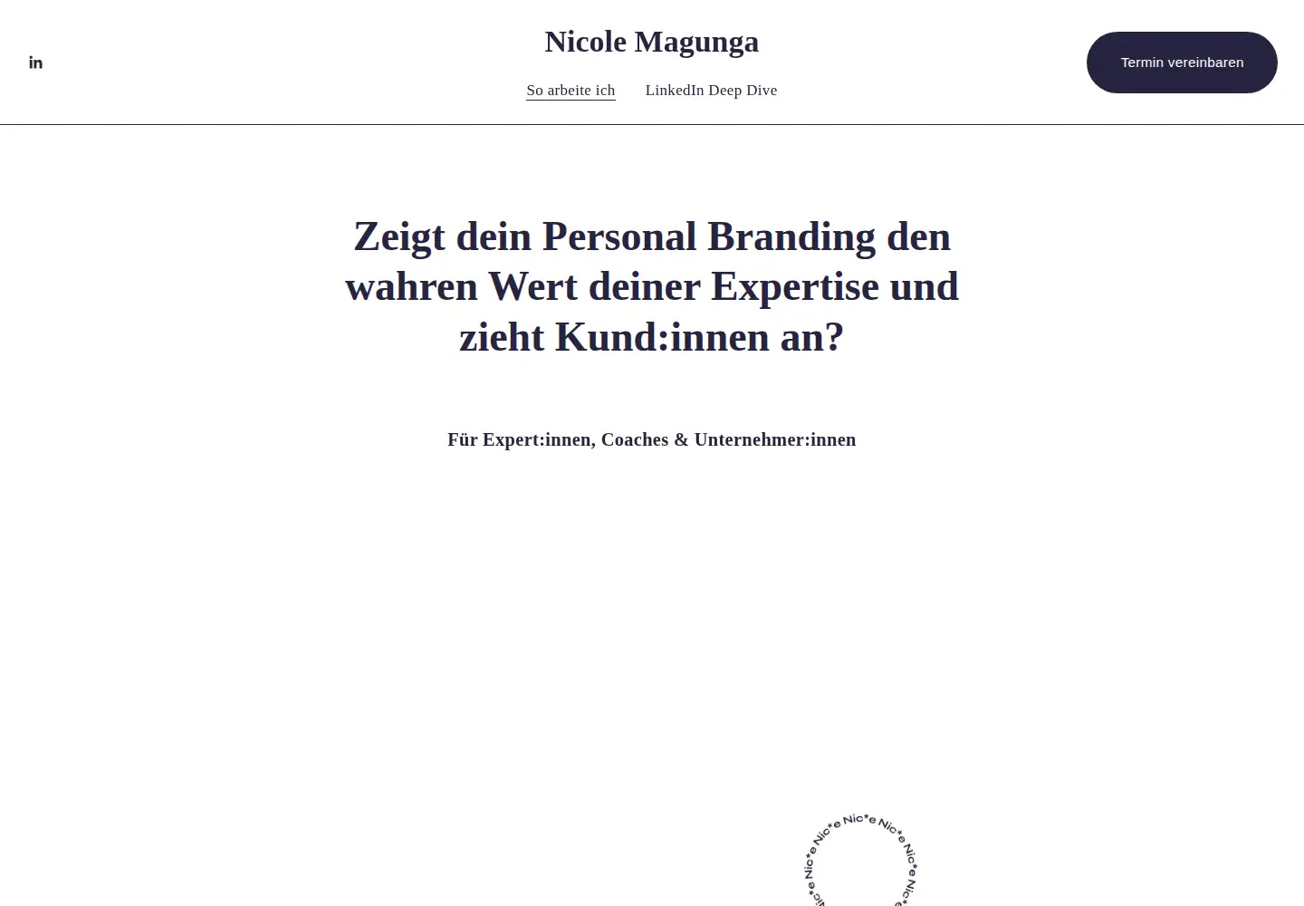 Screenshot of nicolemagunga.com