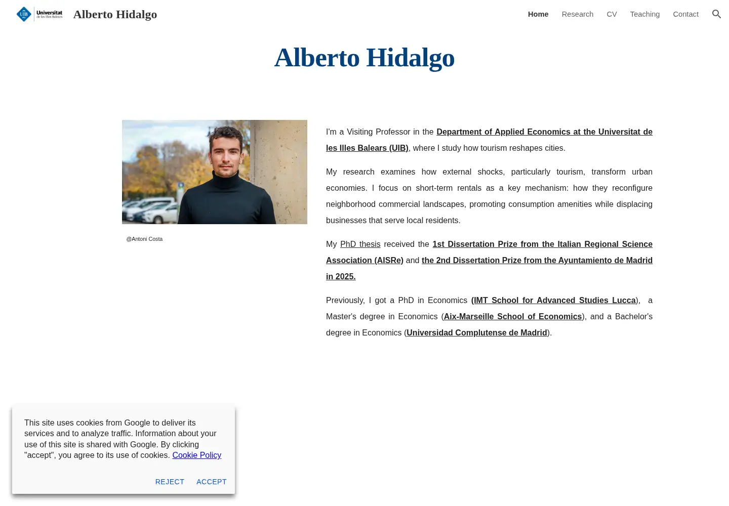 Screenshot of albertohidalgo.org