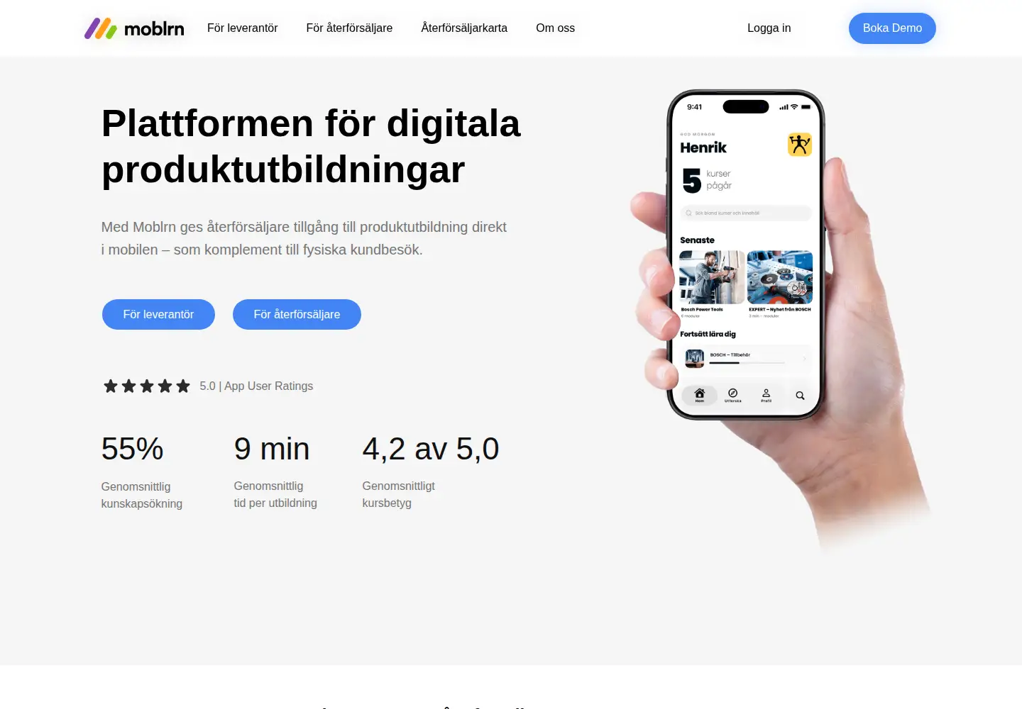Screenshot of moblrn.com