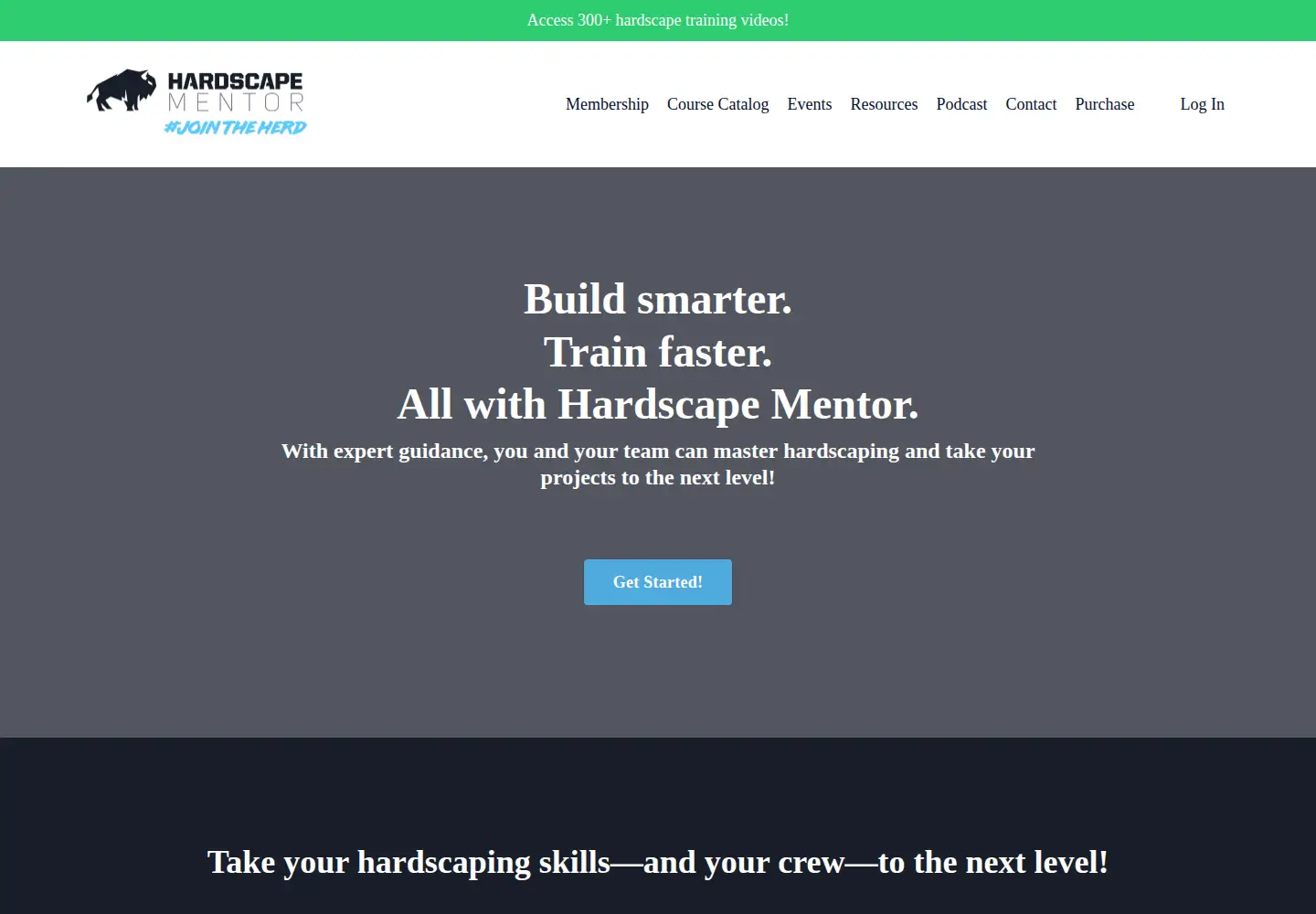 Captured homepage of hardscapementor.com in the current scan