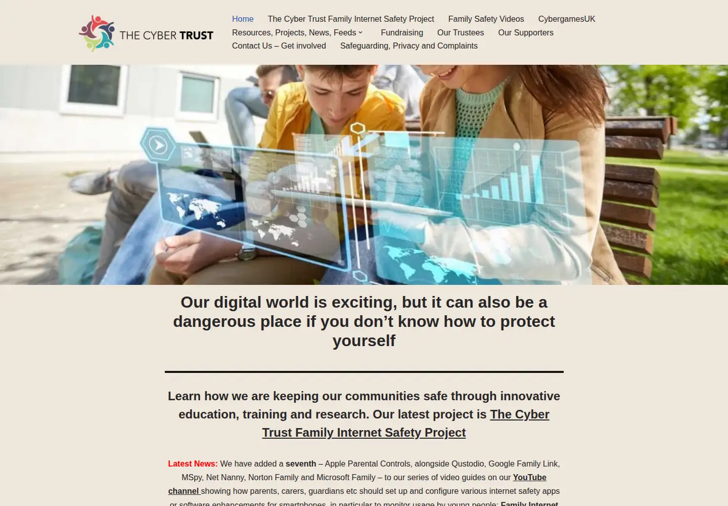 Captured homepage of thecybertrust.org in the current scan