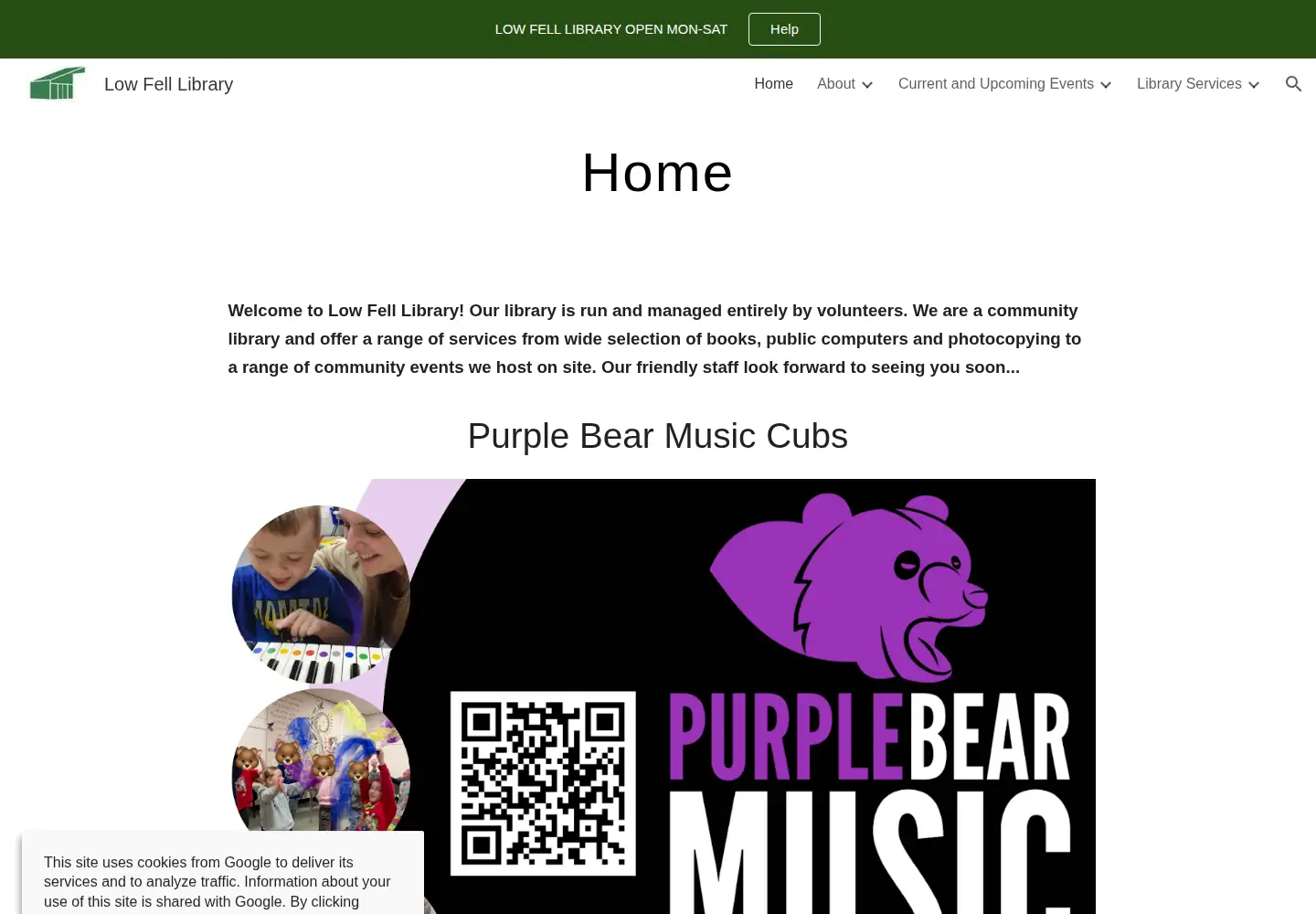 Screenshot of low-fell-library.org.uk