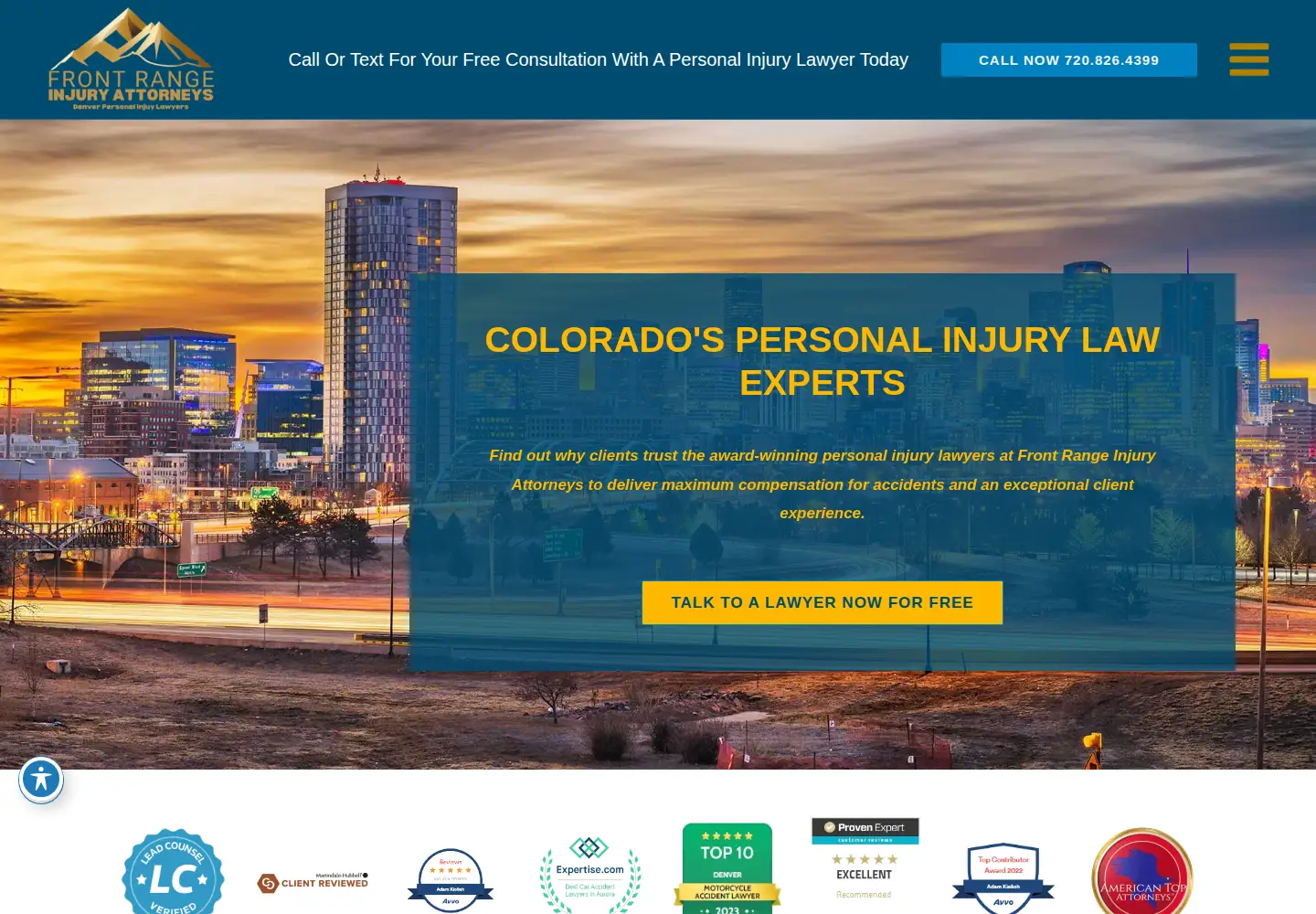 Screenshot of frontrangefirm.com