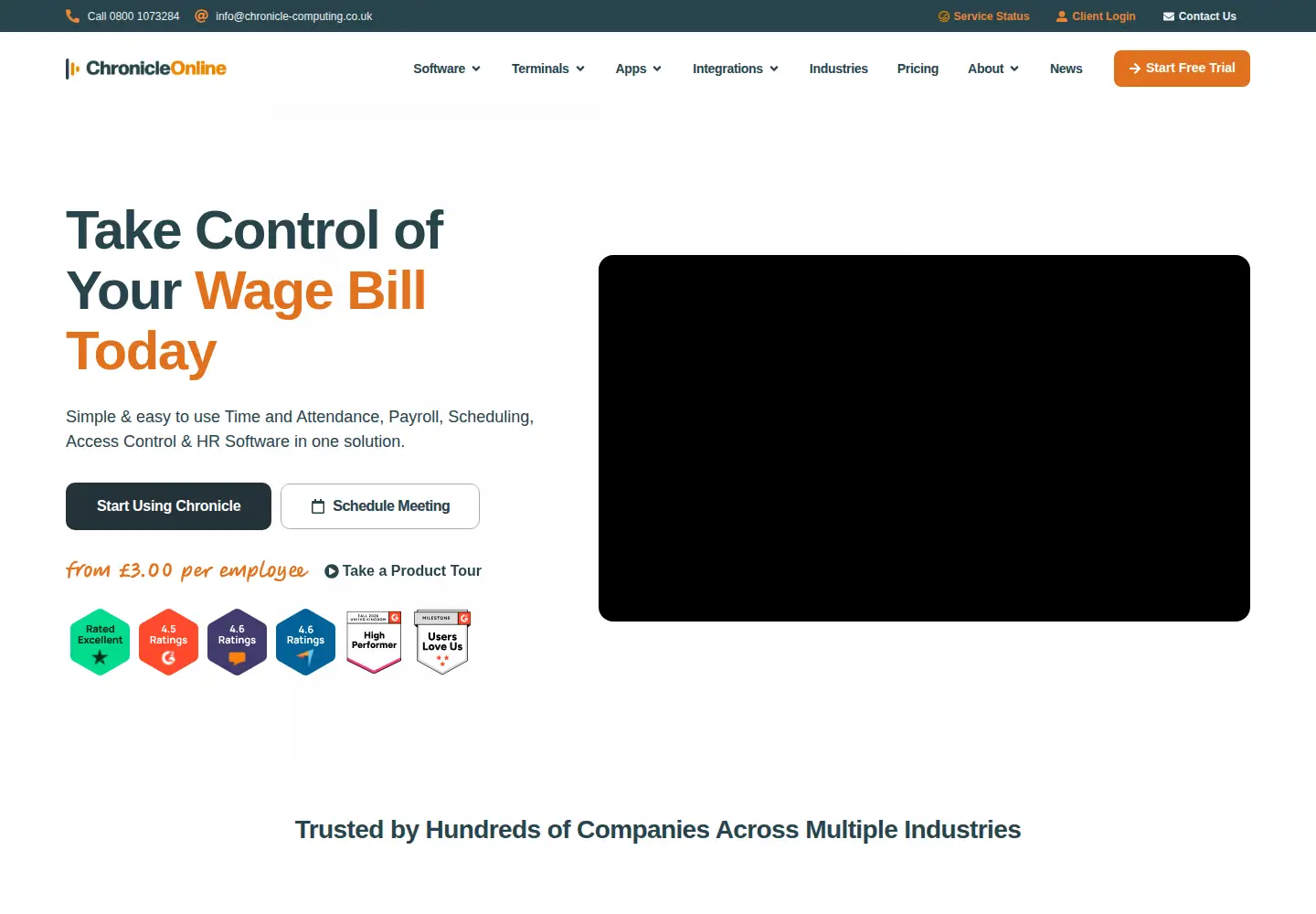 Captured homepage of chronicle-online.co.uk in the current scan