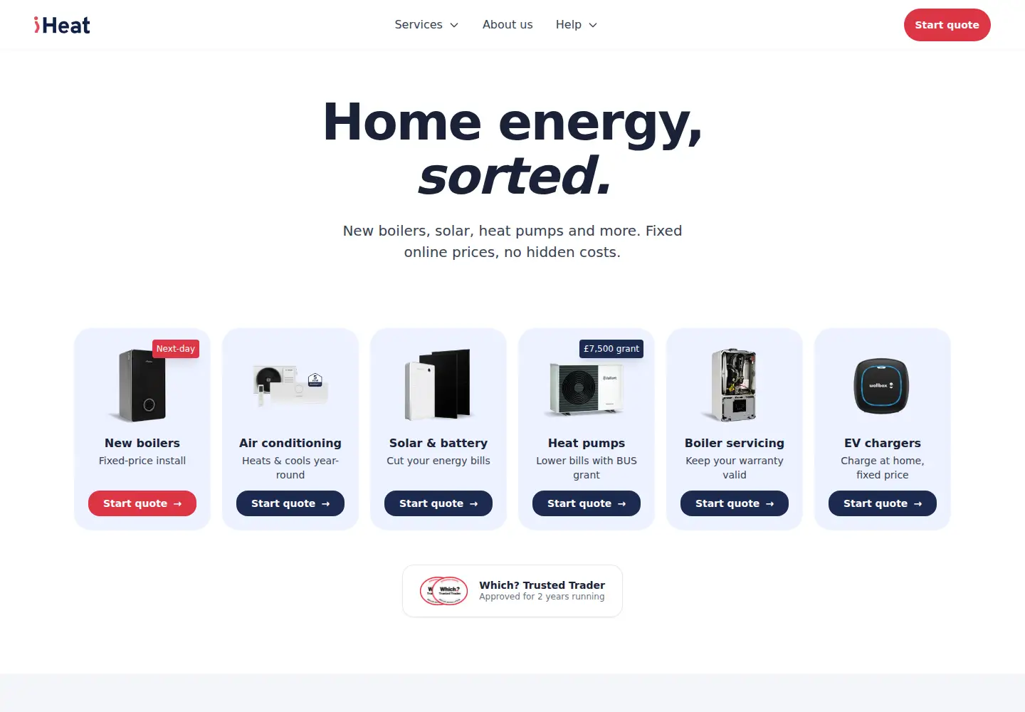 Screenshot of iheat.co.uk