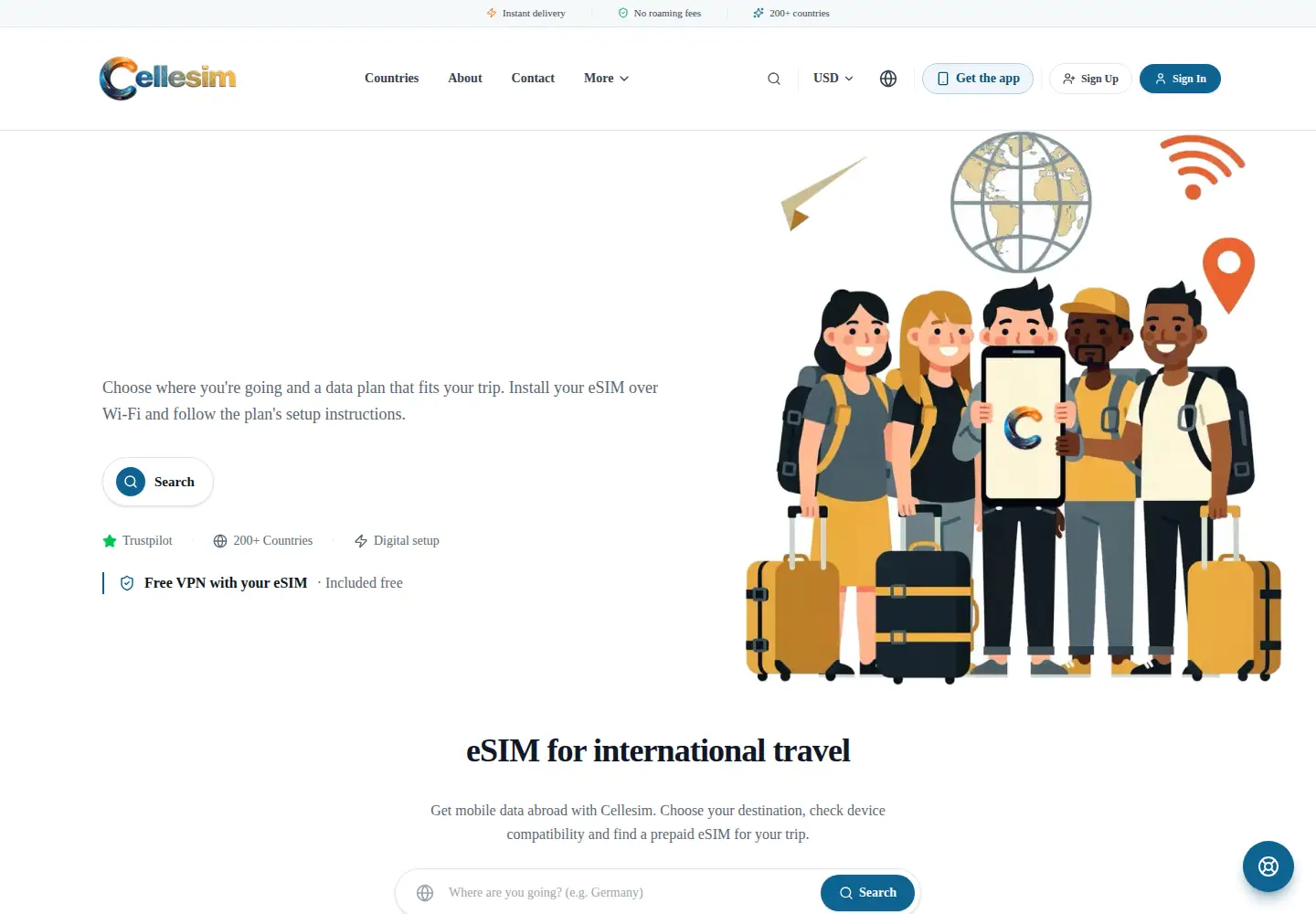 Captured homepage of cellesim.com in the current scan