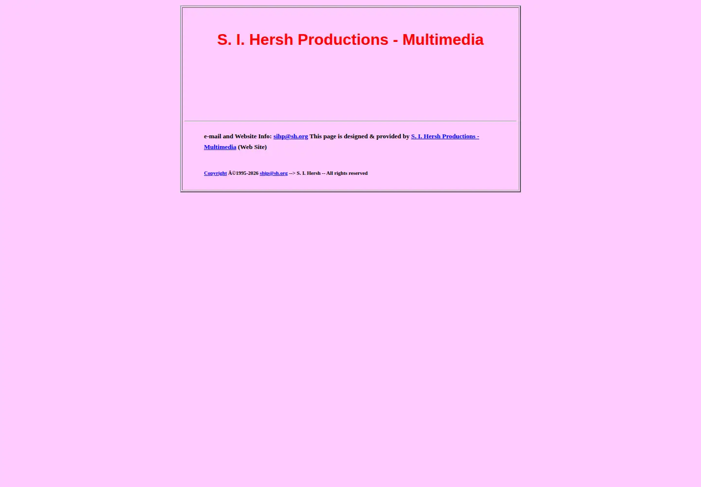 Captured homepage of sh.org in the current scan