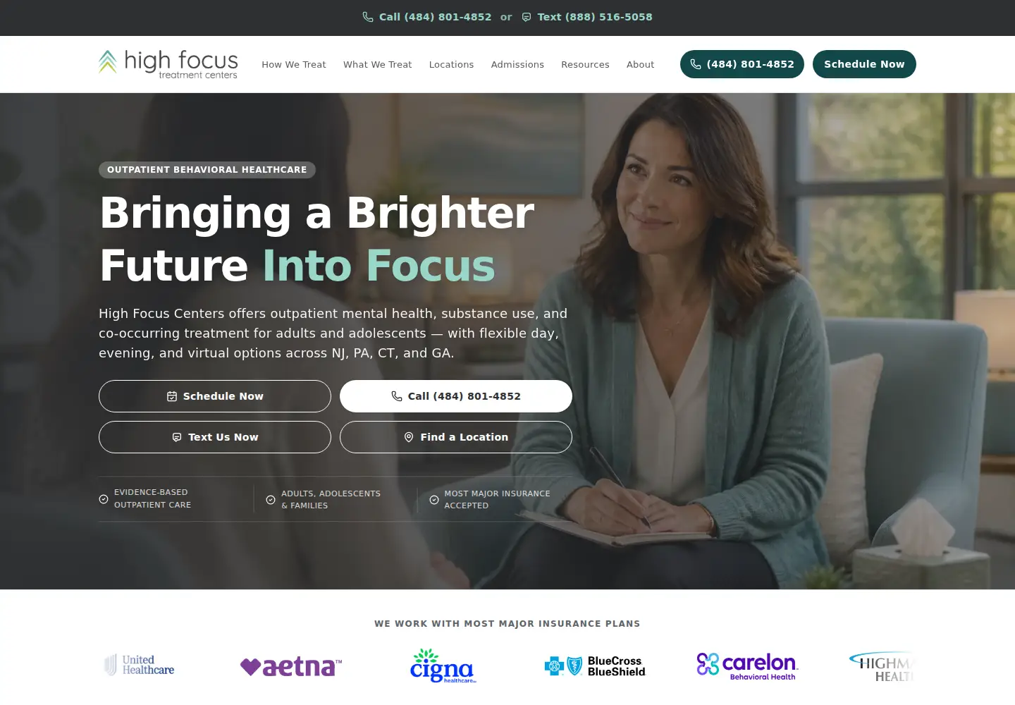 Screenshot of highfocuscenters.com