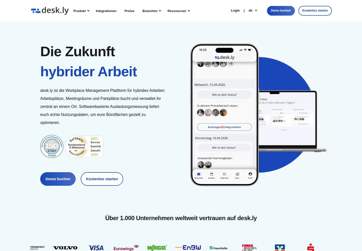 Screenshot of desk.ly