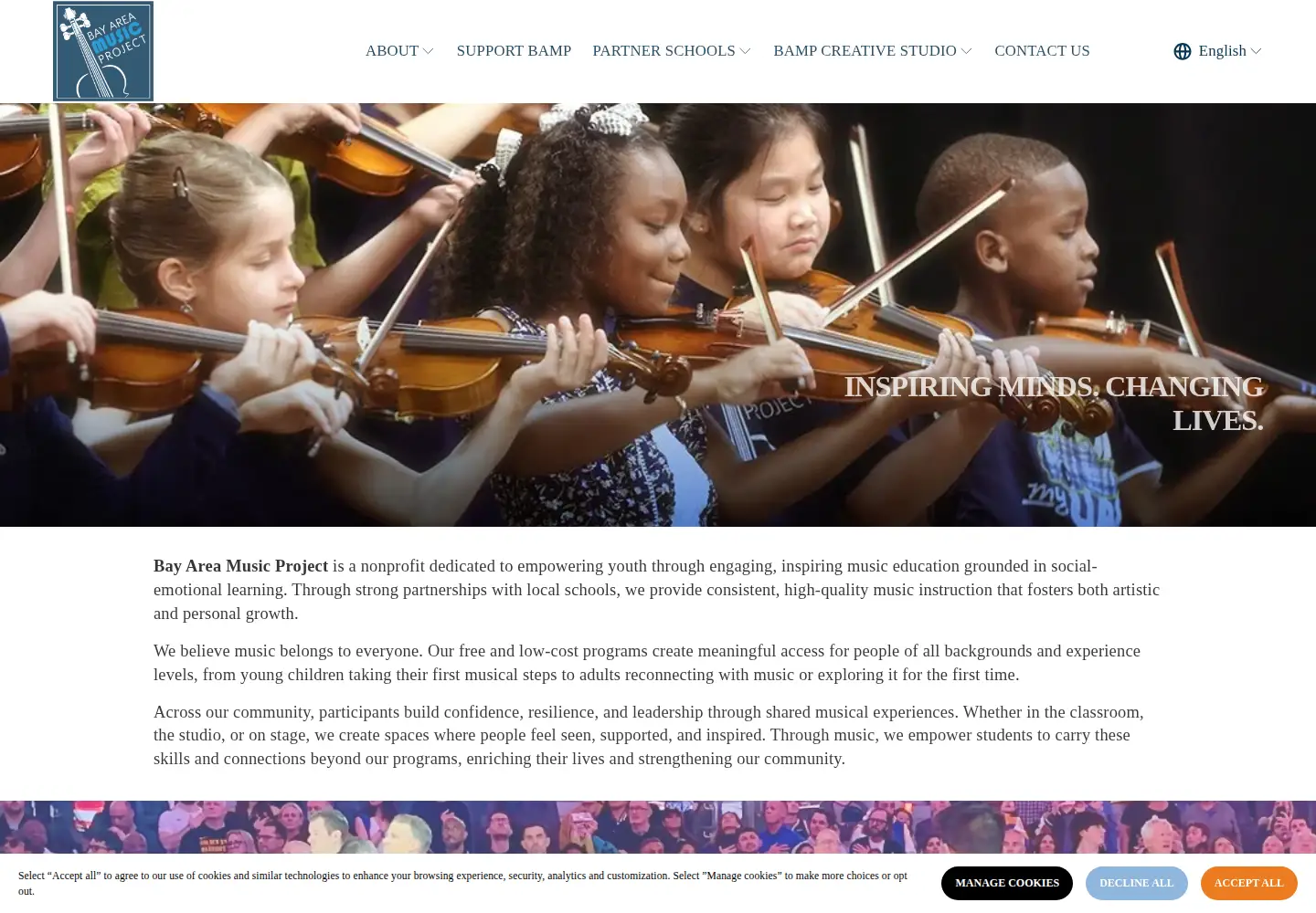 Screenshot of bayareamusicproject.org