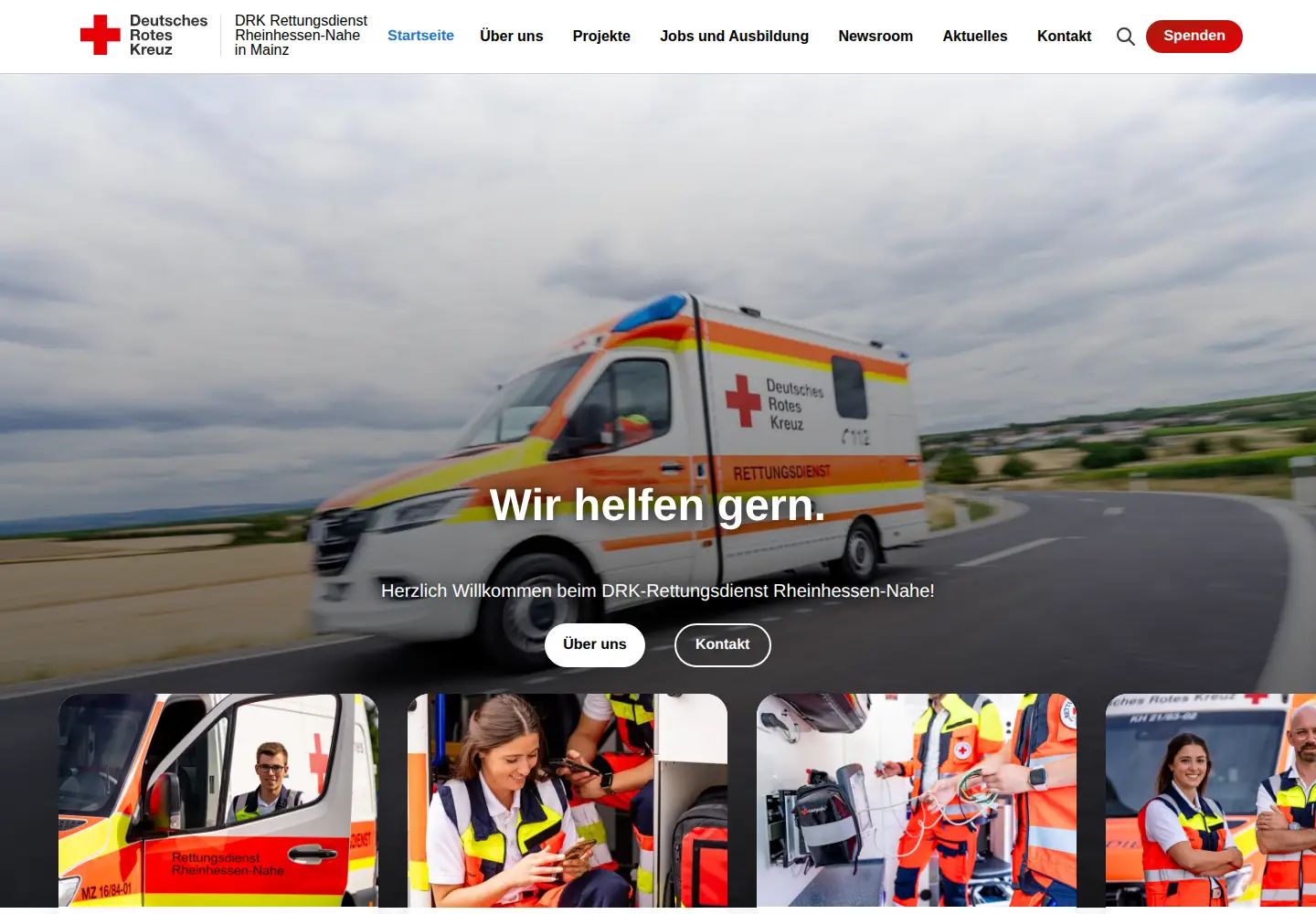 Captured homepage of drk-rhein-nahe.de in the current scan