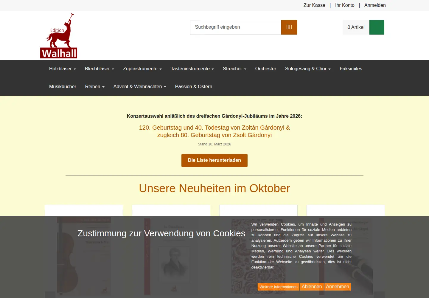 Captured homepage of edition-walhall.de in the current scan
