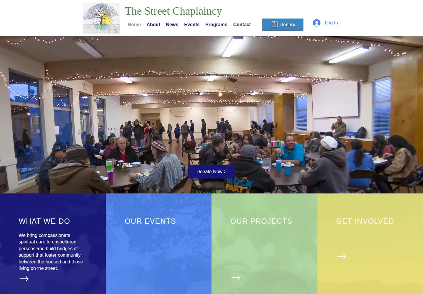 Screenshot of streetchaplaincy.org