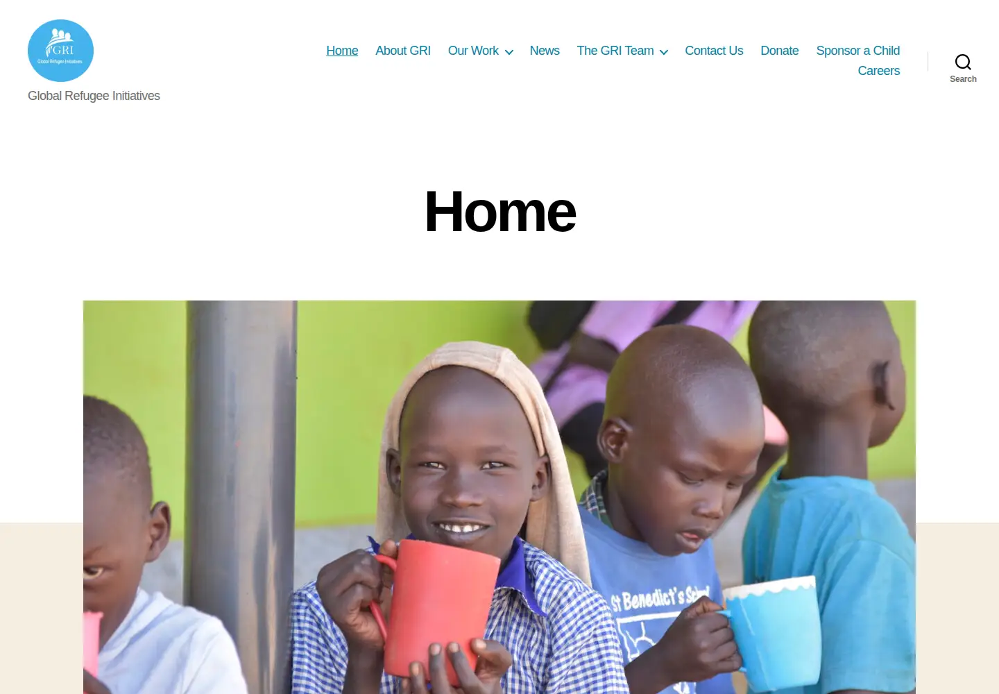 Captured homepage of griuganda.org in the current scan