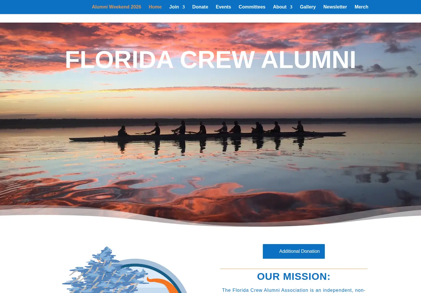 Captured homepage of floridacrewalumni.com in the current scan