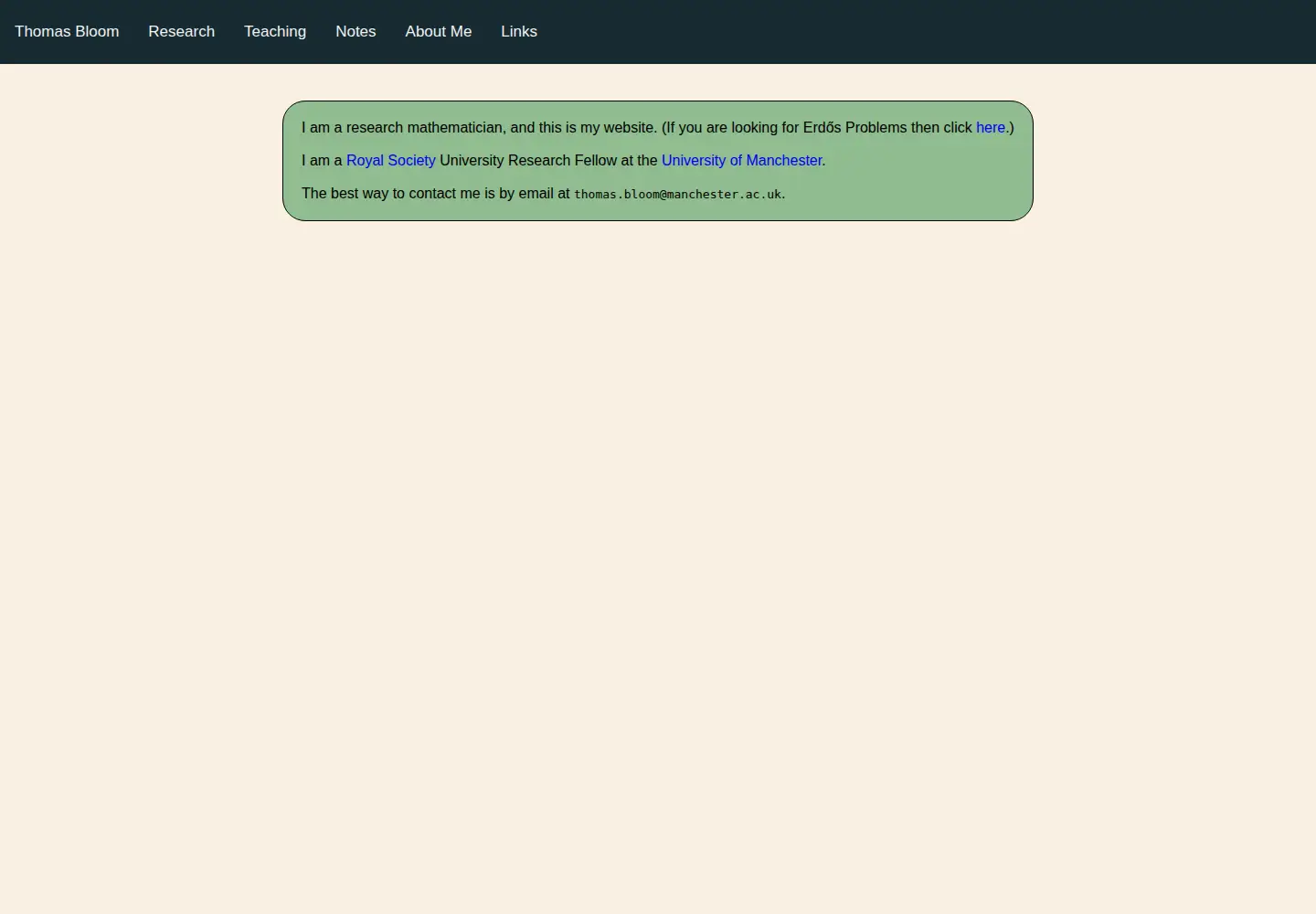 Screenshot of thomasbloom.org
