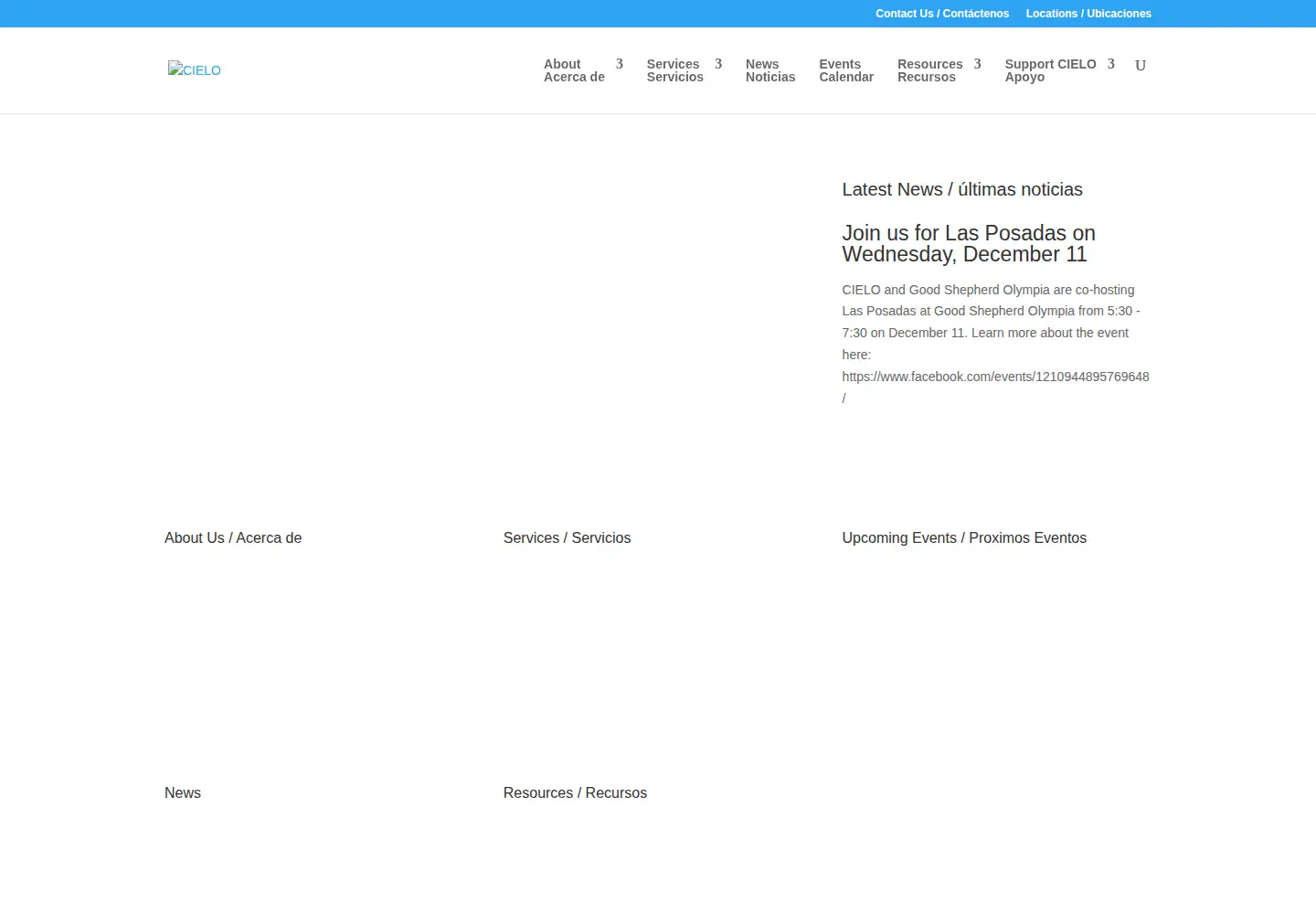 Captured homepage of cieloprograms.org in the current scan