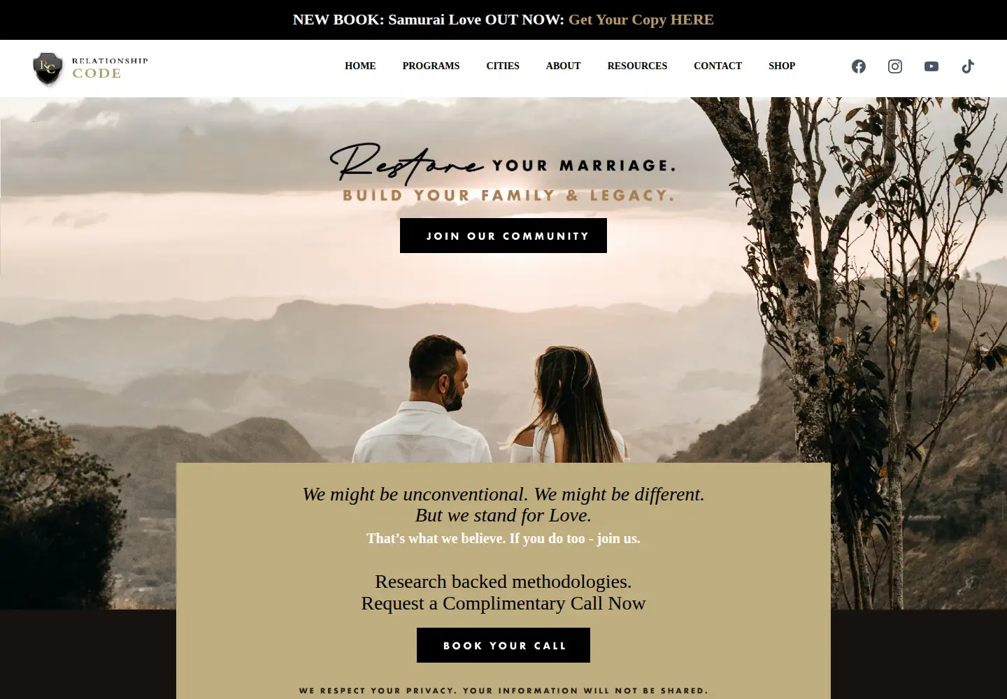 Screenshot of relationshipcode.org