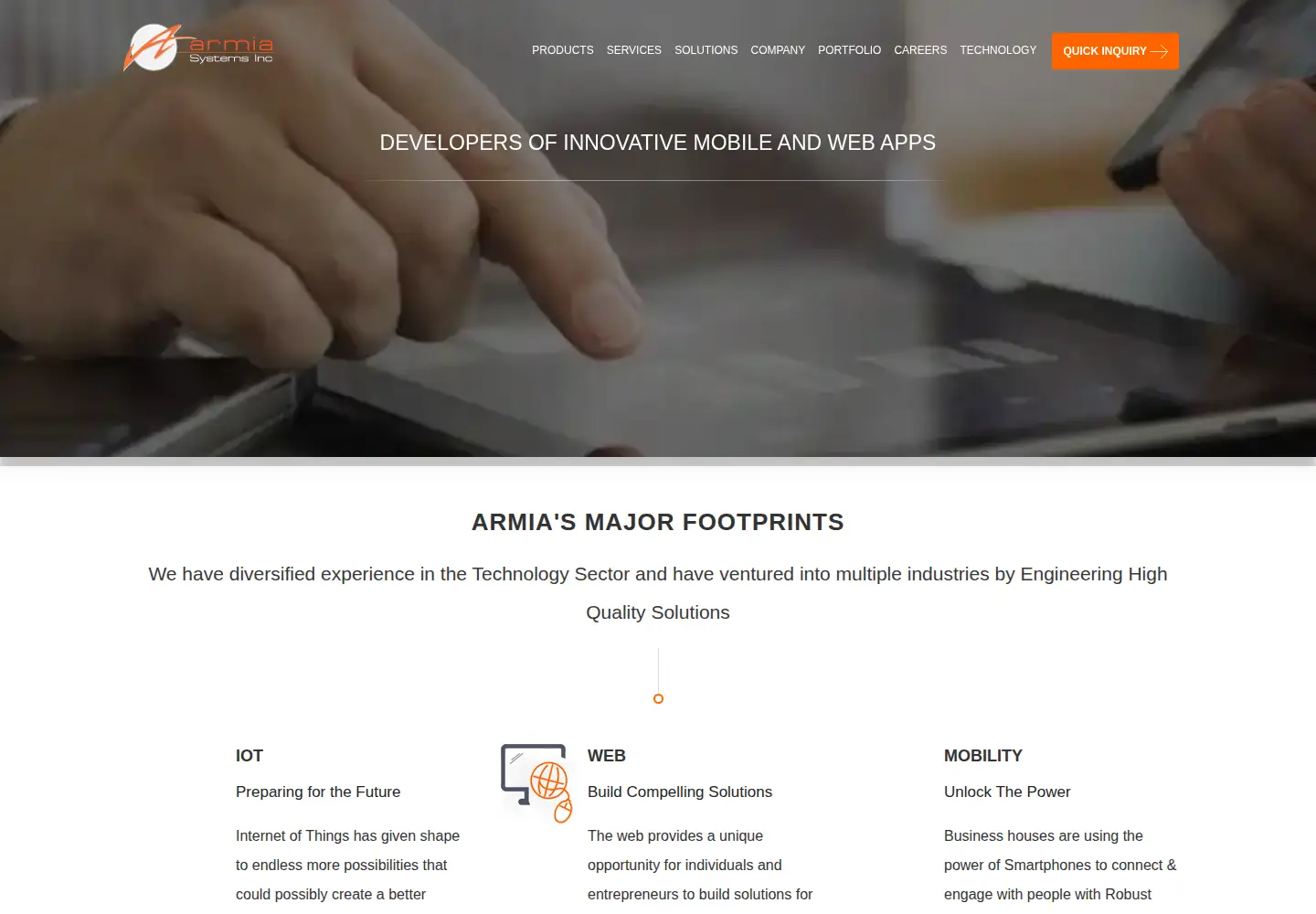 Screenshot of armia.com